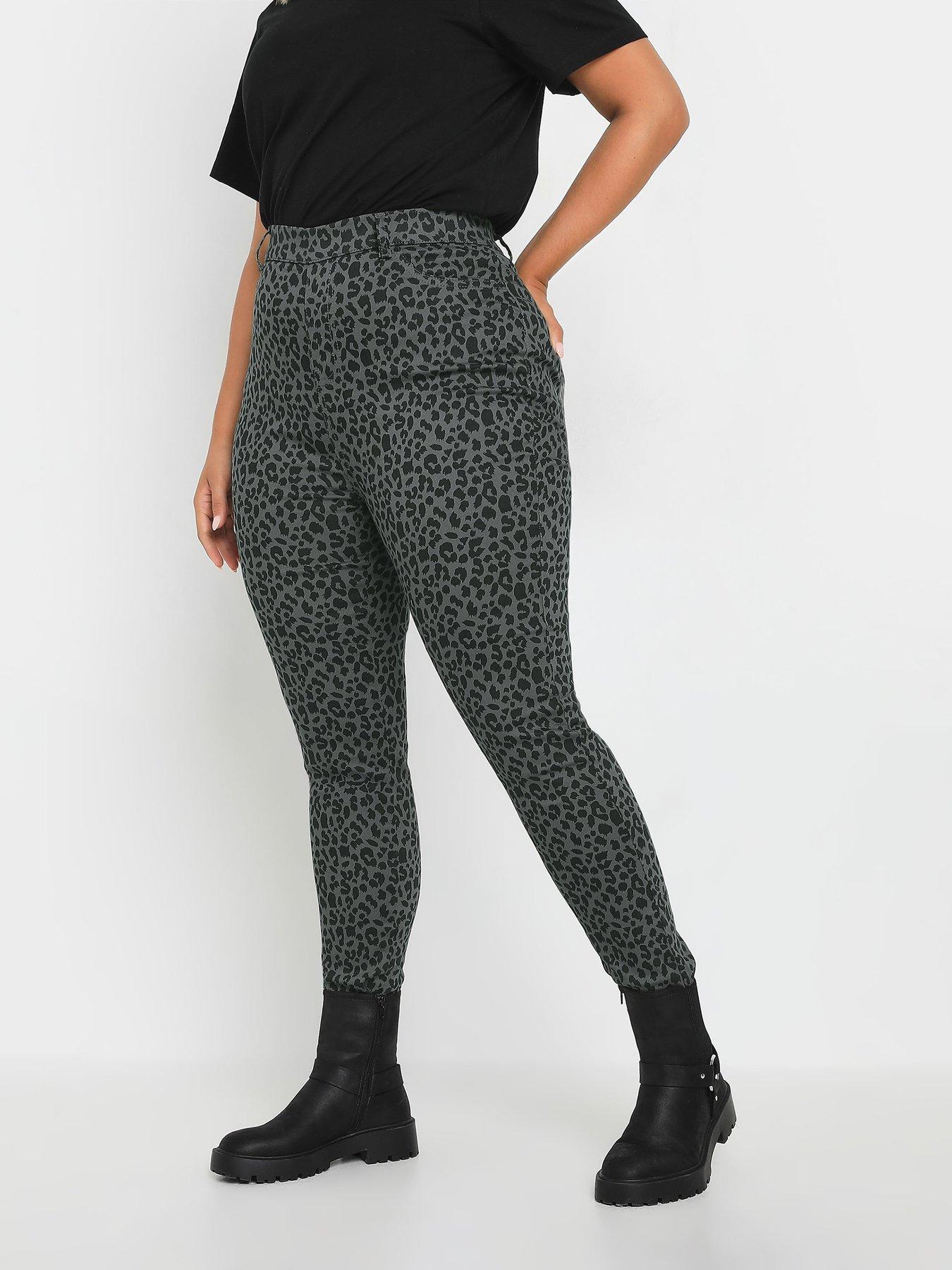 yours-curve-leopard-print-jegging-grey