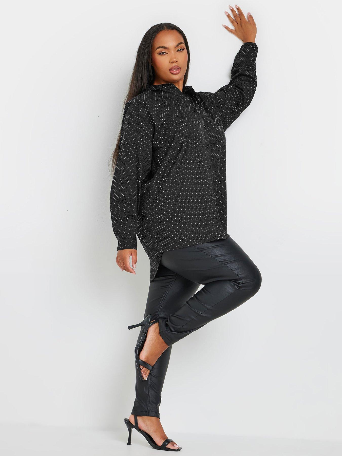 yours-curve-glitter-co-ord-shirt-blackback