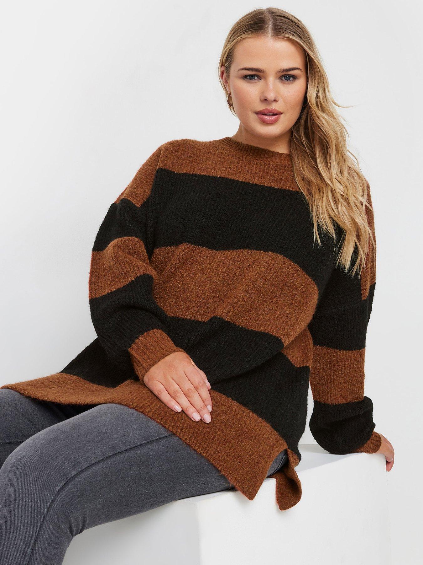 yours-curve-elephant-stripe-jumperoutfit