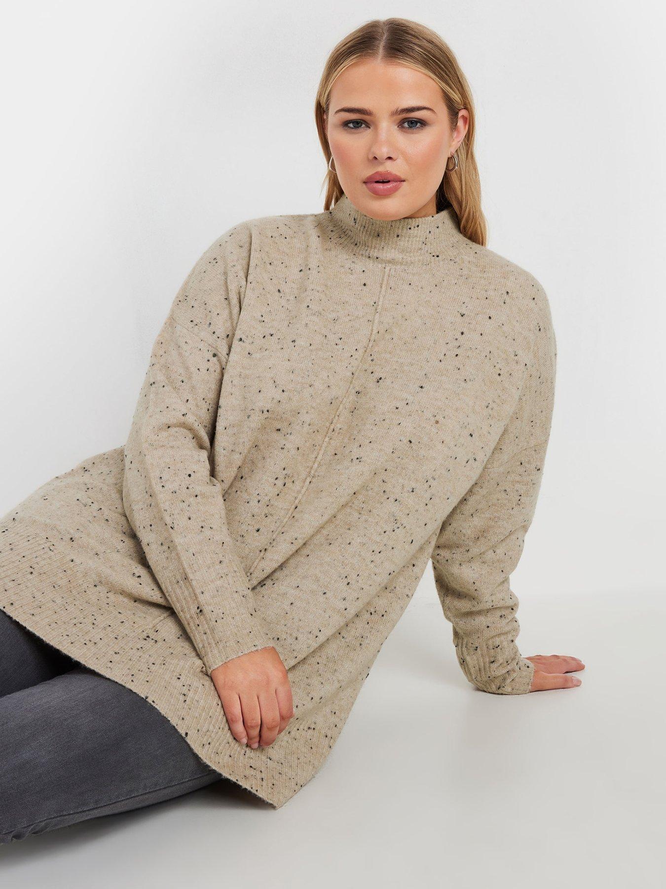 yours-curve-high-neck-seam-detail-jumper-natural