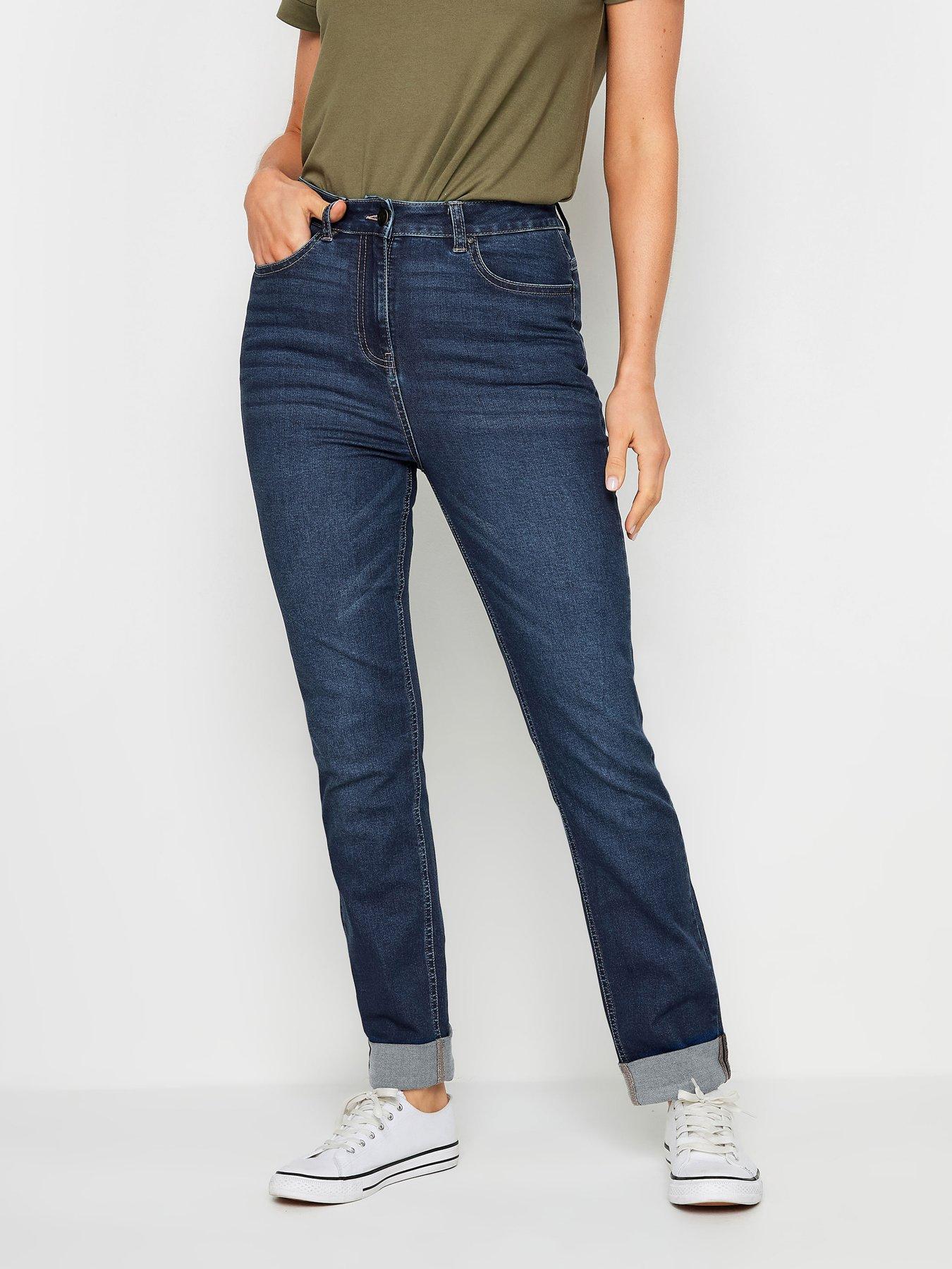 Image 1 of 4 of Long Tall Sally Tall Midi Wash Cigarette Jeans - Blue