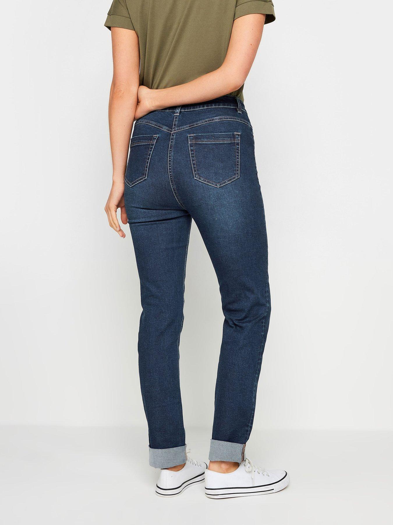 Image 2 of 4 of Long Tall Sally Tall Midi Wash Cigarette Jeans - Blue