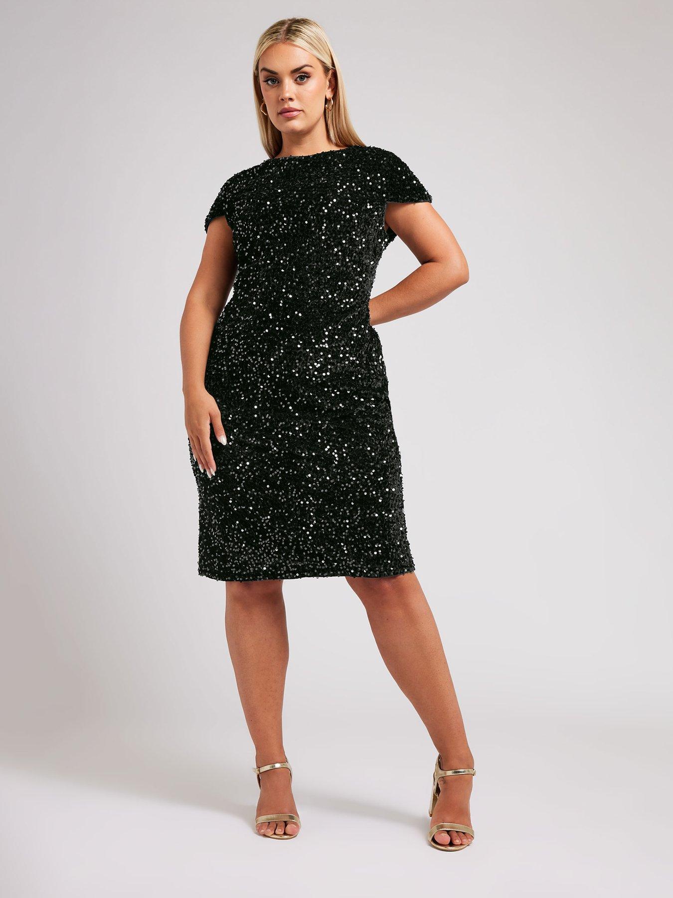 yours-curve-sequin-velvet-shift-dress-blackback