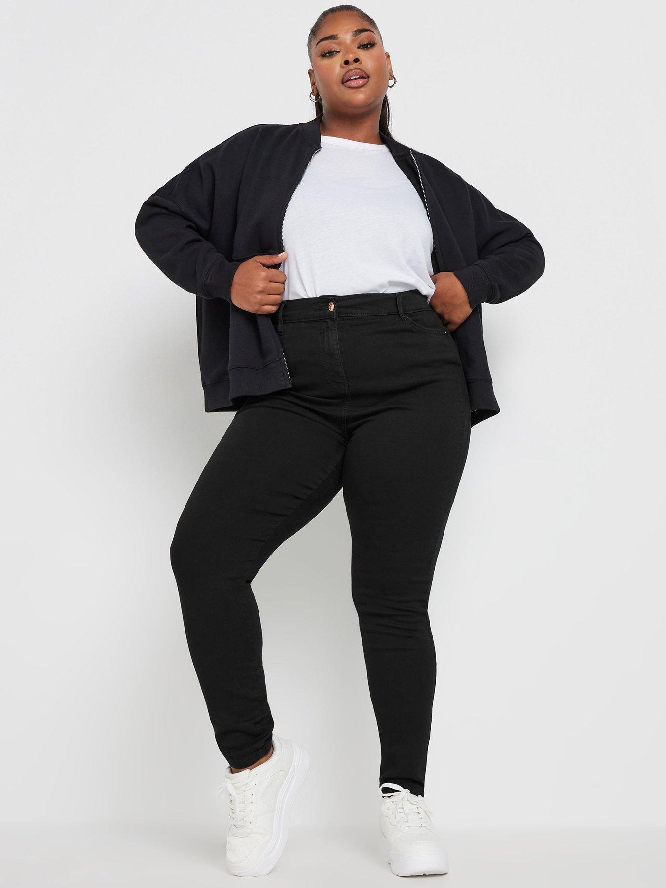Image 1 of 3 of Yours Curve Ava Skinny Jean 30" - Black