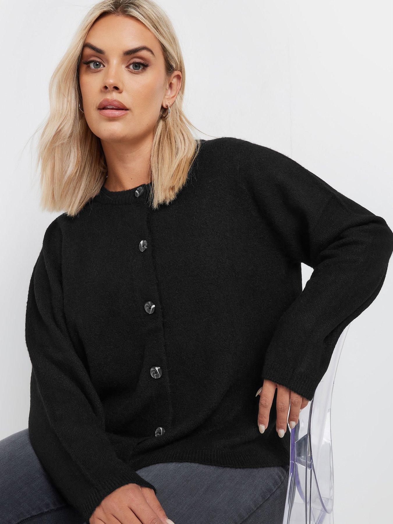 yours-curve-button-through-cardigan-blackoutfit