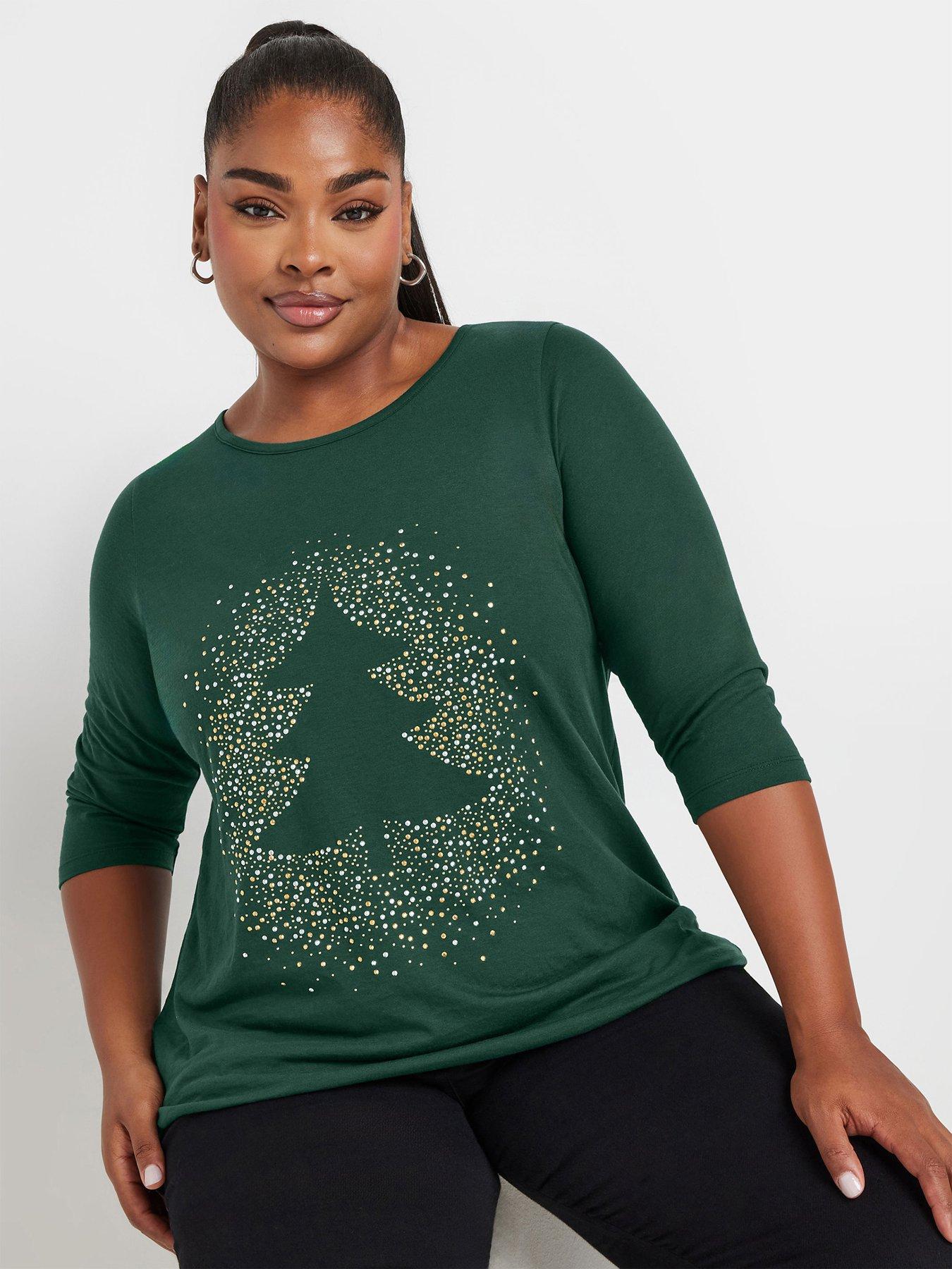 yours-curve-christmas-tree-novelty-t-shirt-green