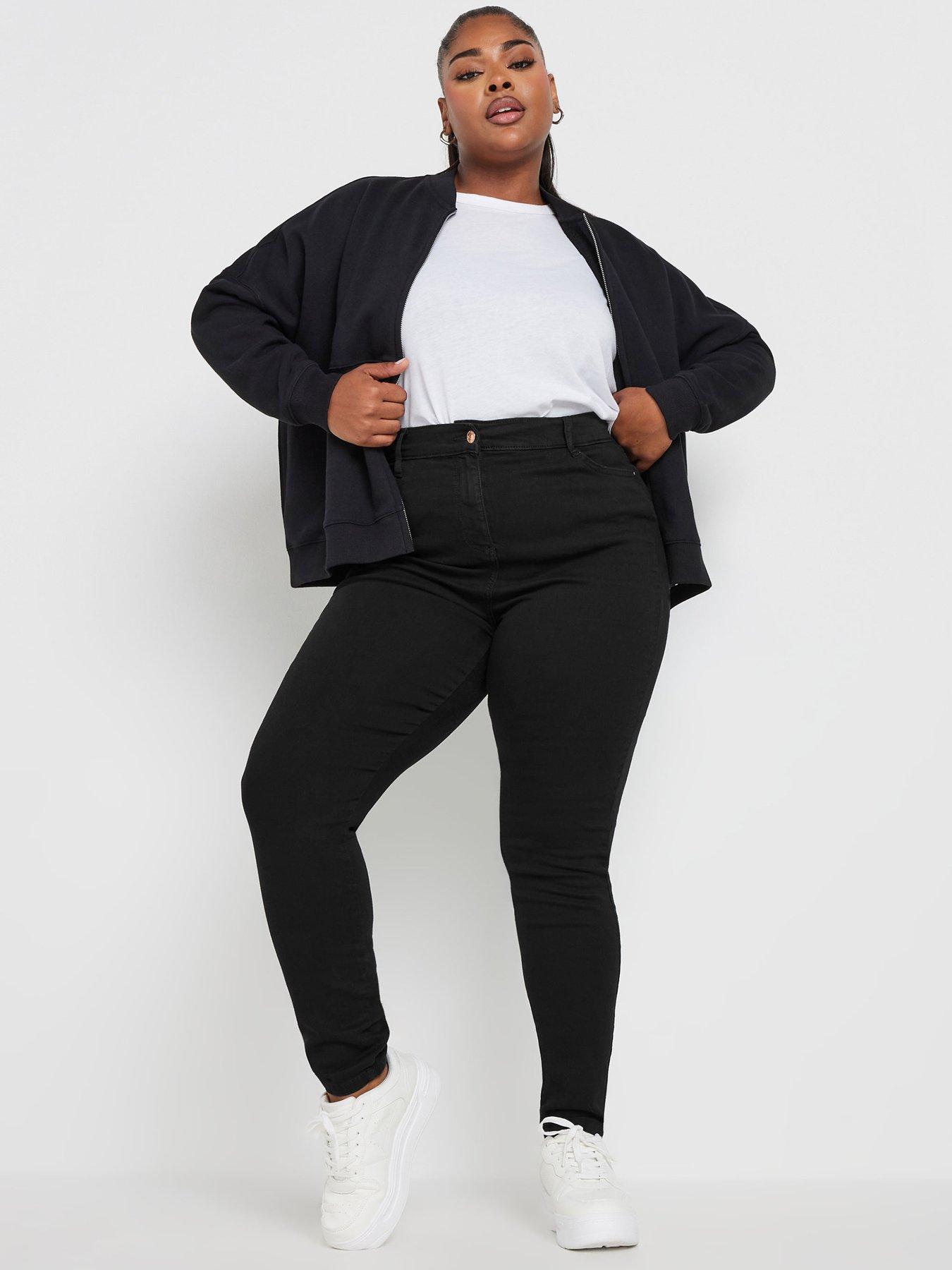 Yours Curve Ava Skinny Jean 32" - Black