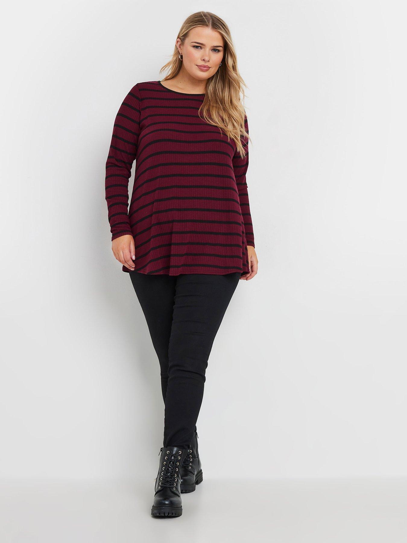 yours-curve-long-sleeve-rib-swing-t-shirtback