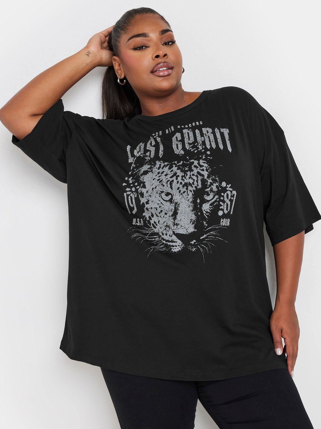 Image of Yours Curve Studded Boxy Tee