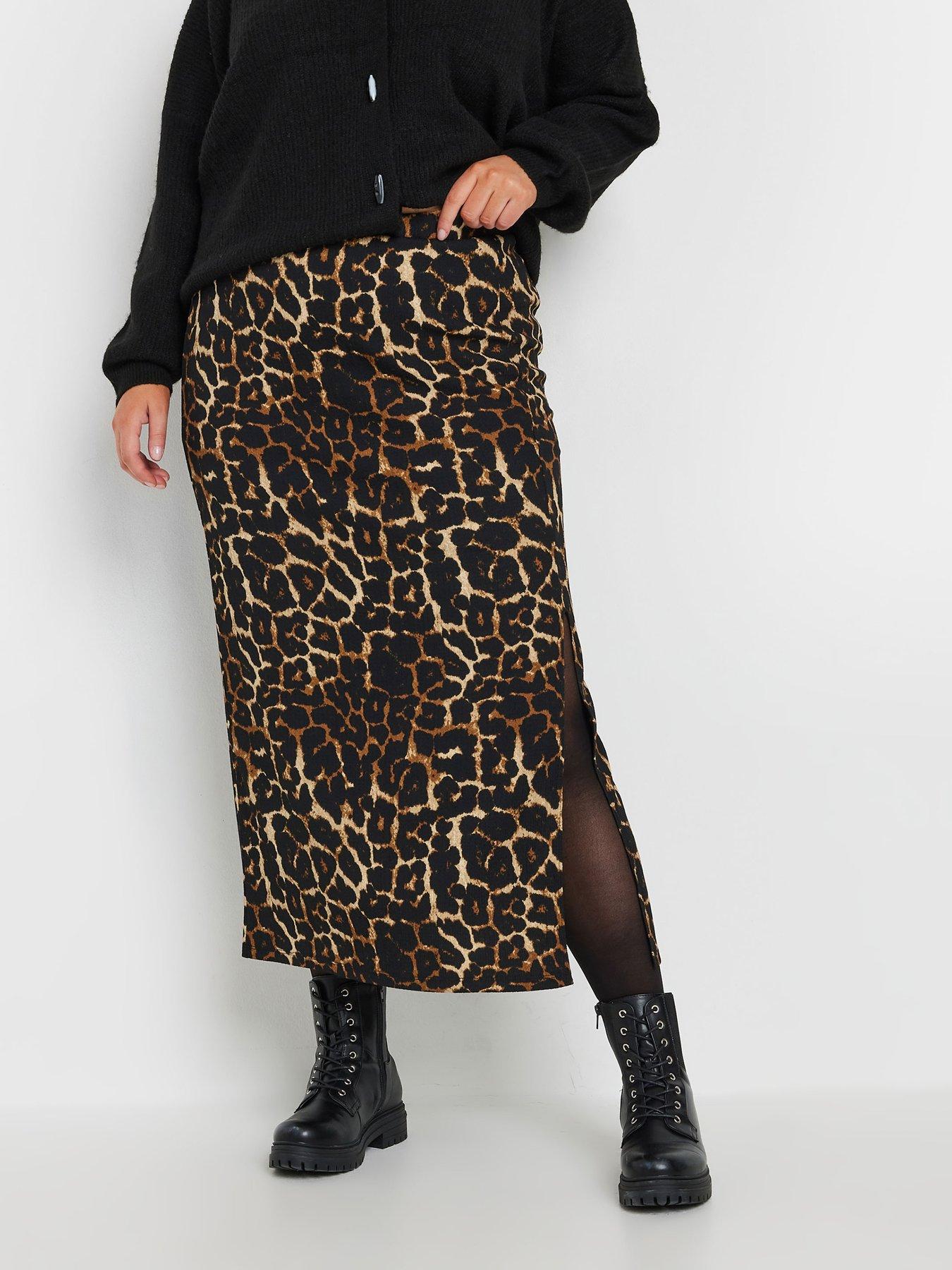 yours-curve-side-split-textured-tube-skirt