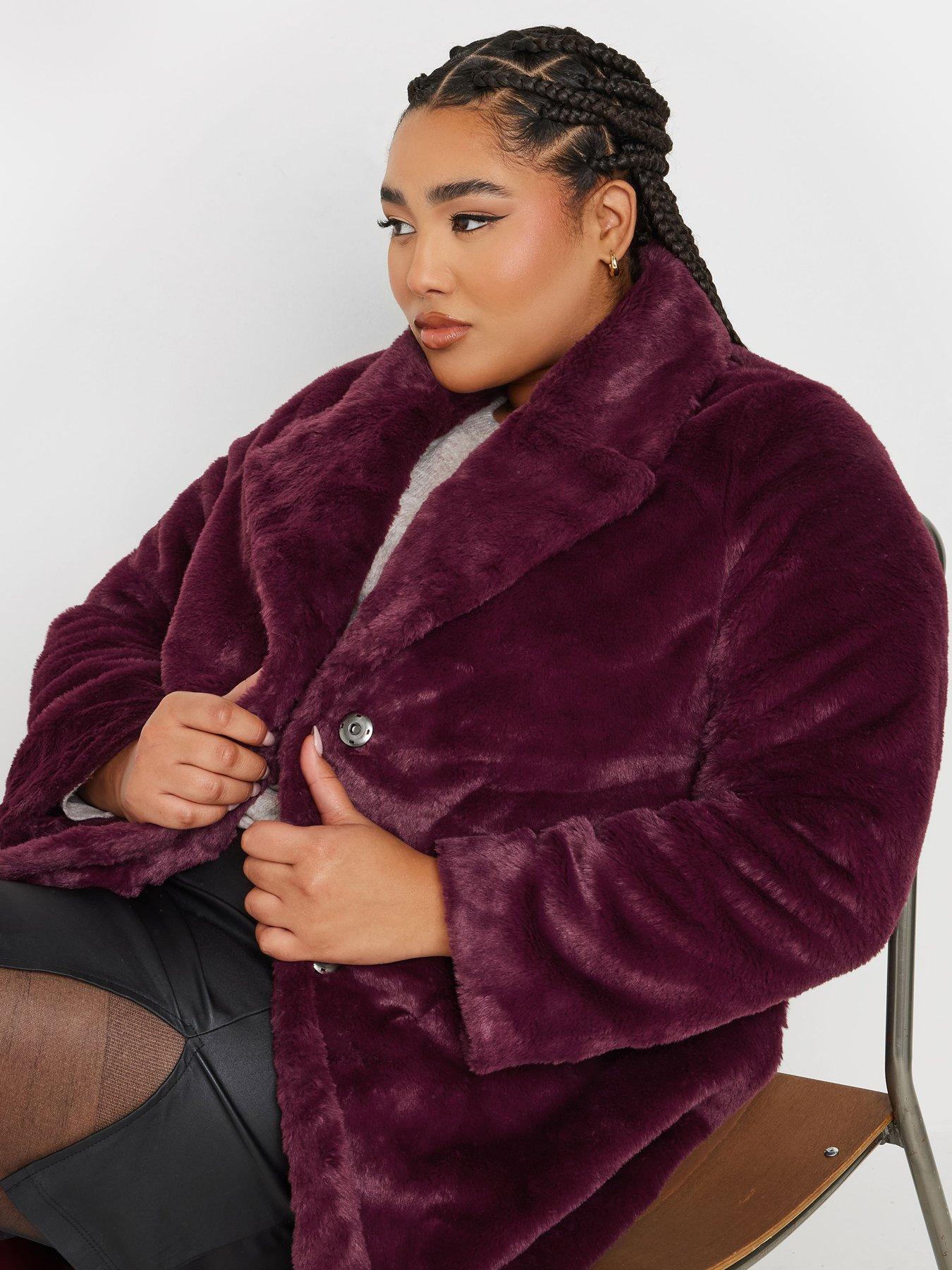 yours-curve-plush-faux-fur-maxi-coatoutfit