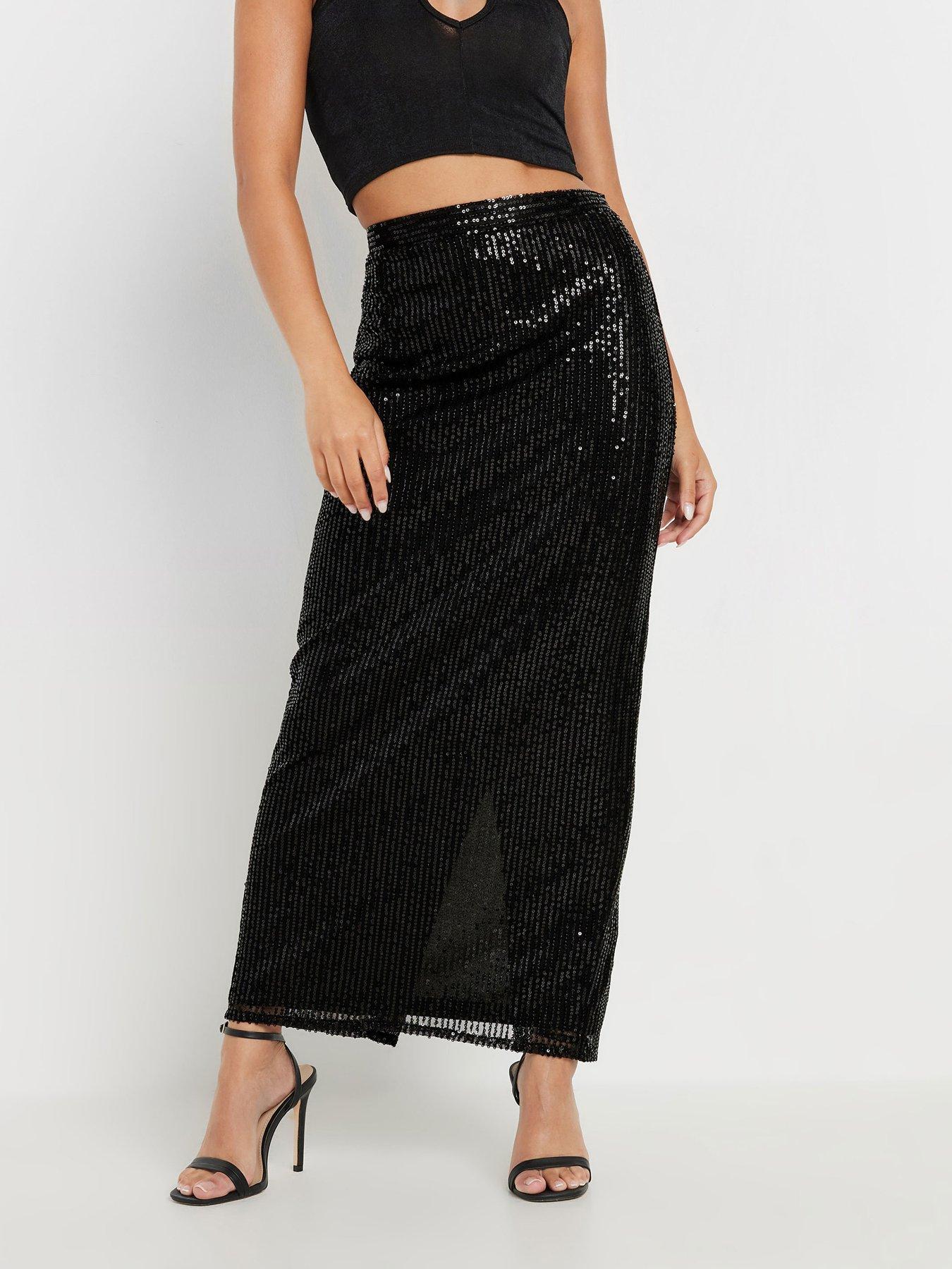 pixiegirl-petite-sequin-maxi-skirt-black