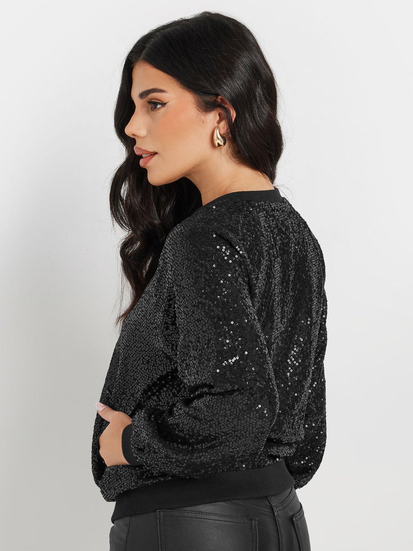 pixiegirl-petite-sequin-bomber-jacket-blackstillFront