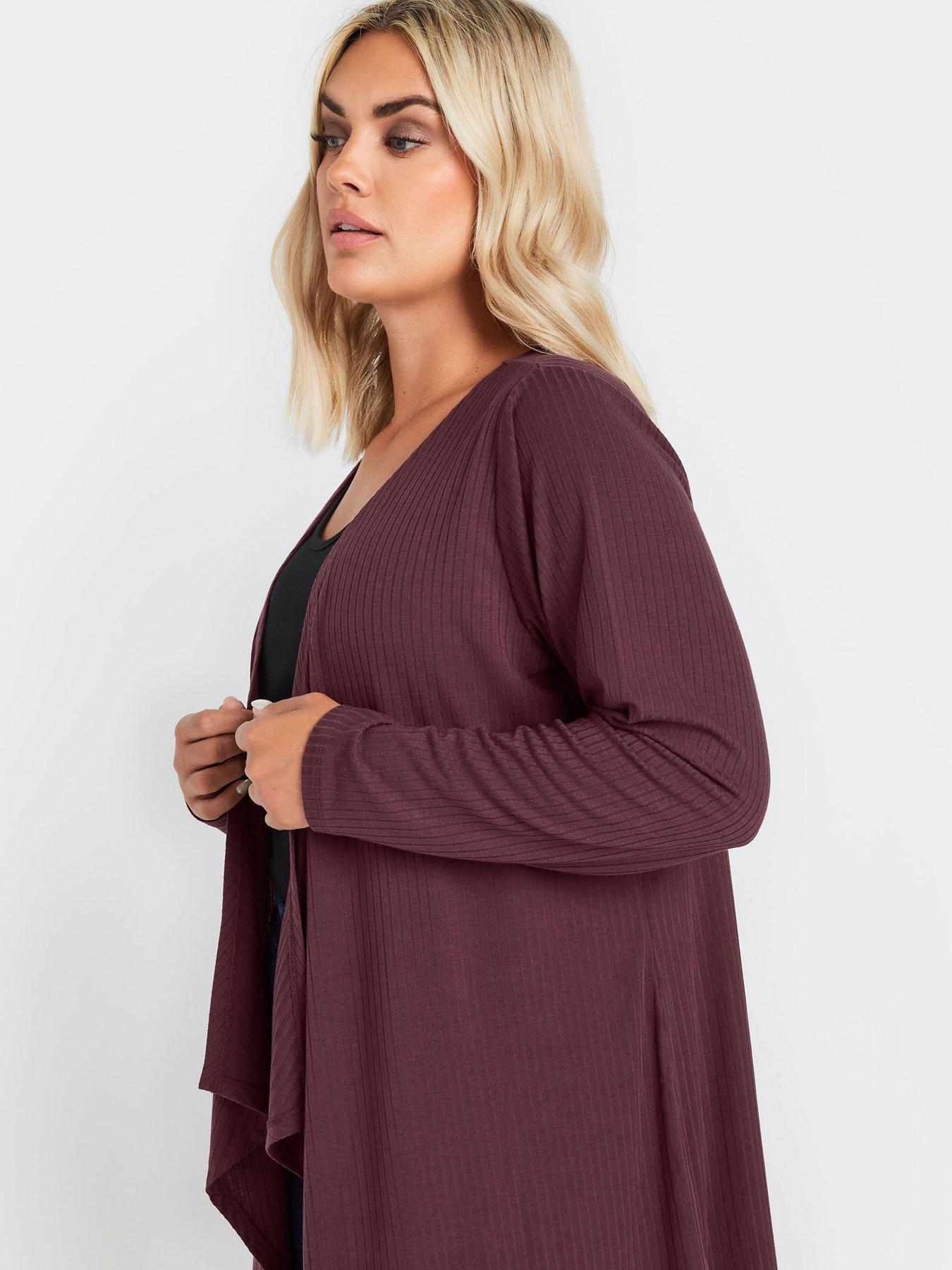 yours-curve-waterfall-cardigan-purpleoutfit