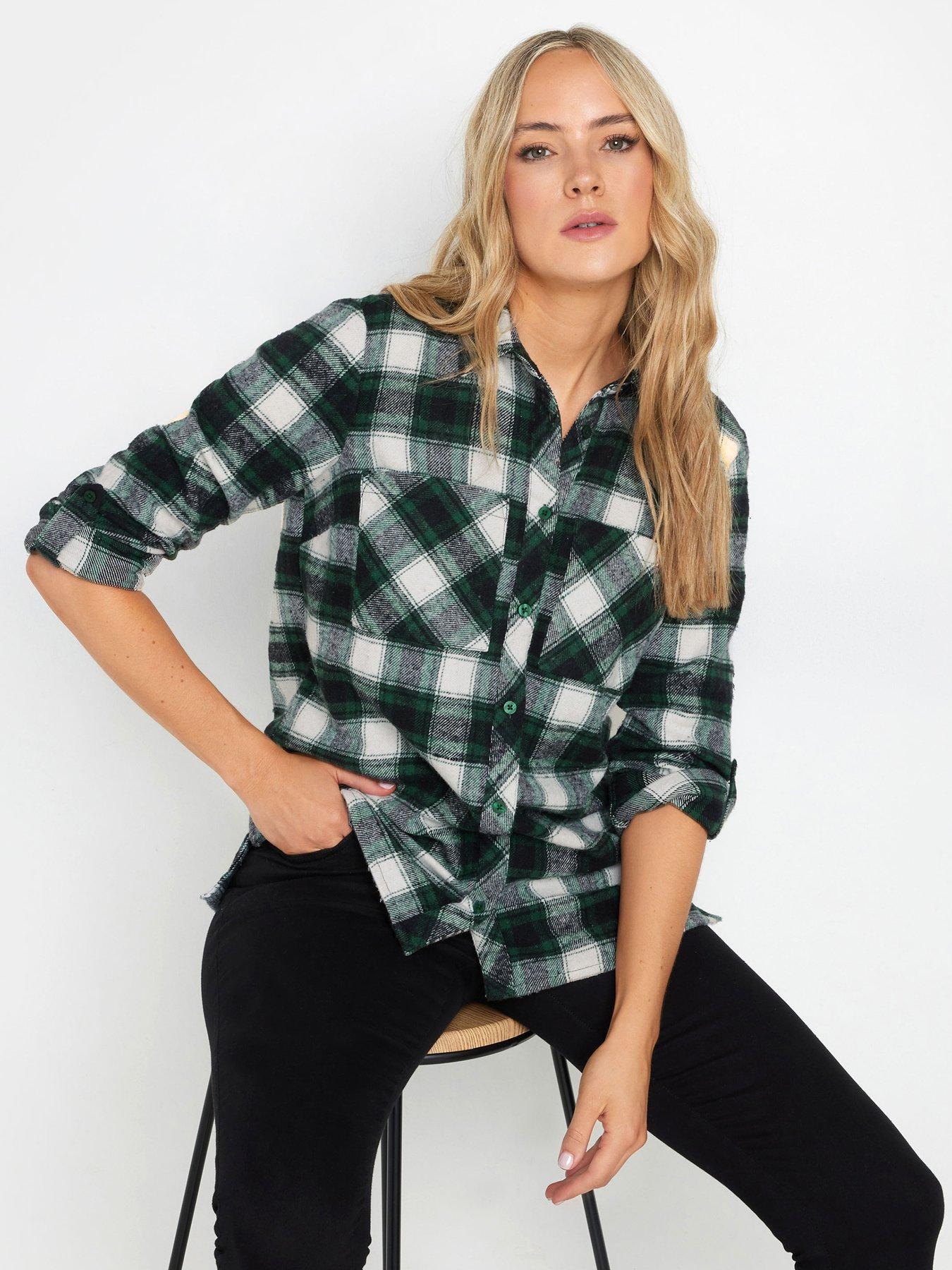 long-tall-sally-check-shirt-green