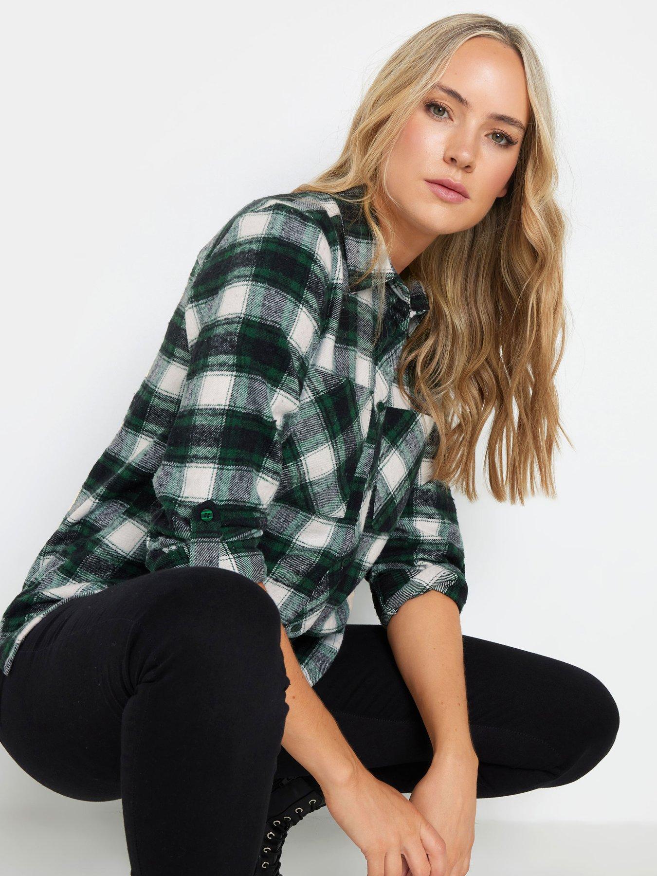 long-tall-sally-check-shirt-greenoutfit