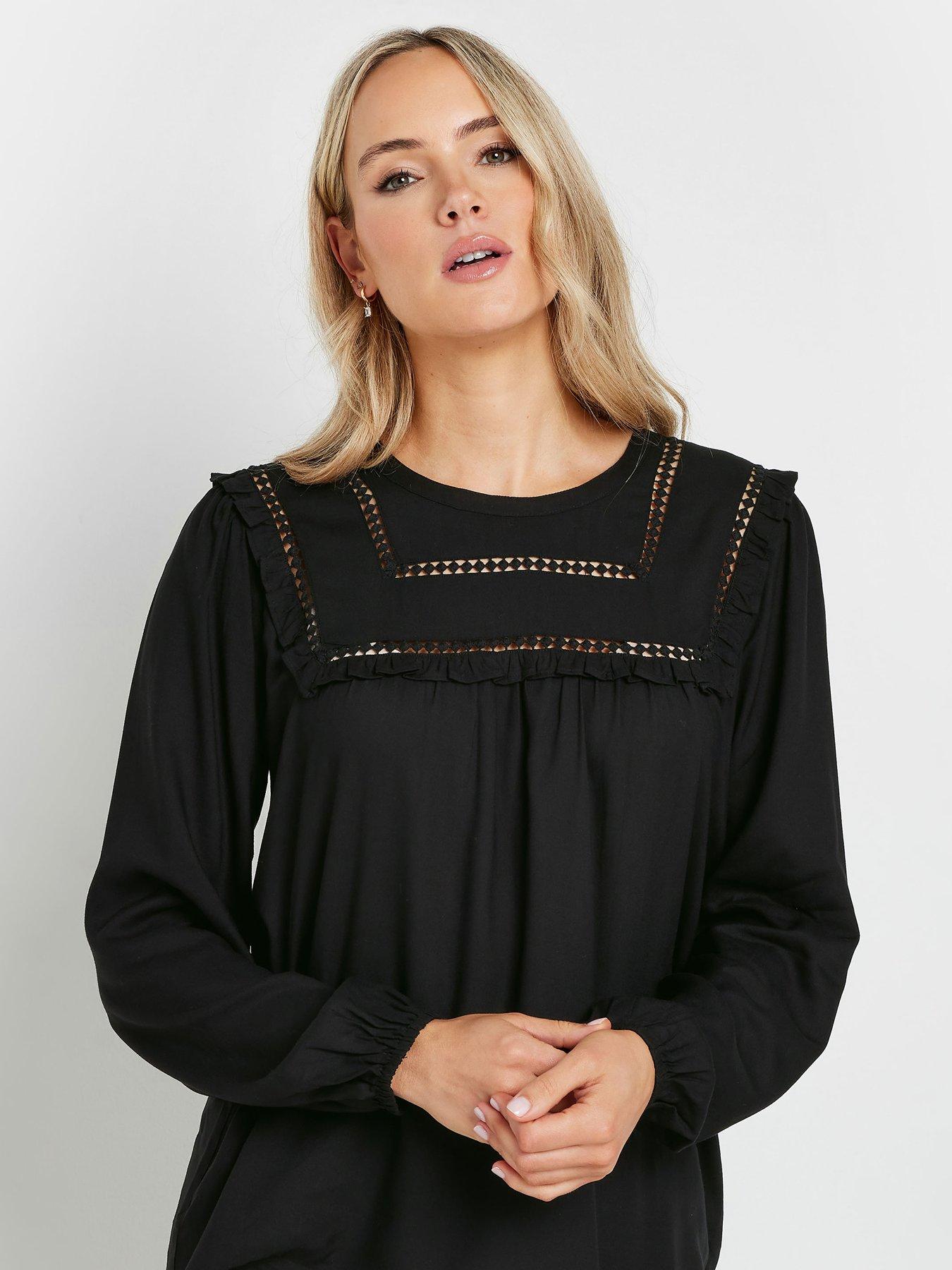 long-tall-sally-tall-bib-frill-woven-blouse-blackoutfit