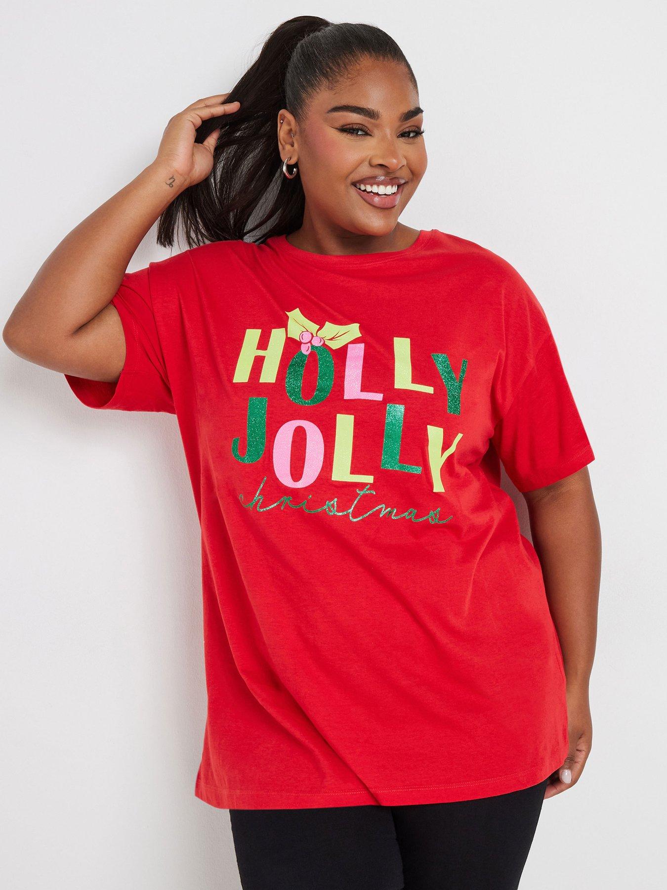 yours-curve-holly-jolly-xmas-novelty-t-shirt