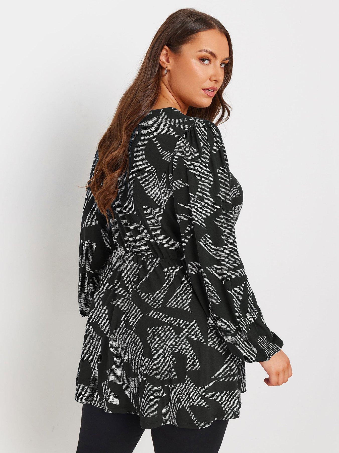 yours-curve-long-sleeve-wrap-top-blackstillFront