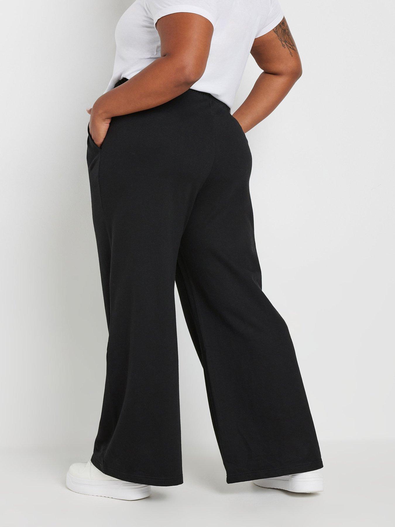 Image 2 of 4 of Yours Curve Wide Leg Jogger - Black
