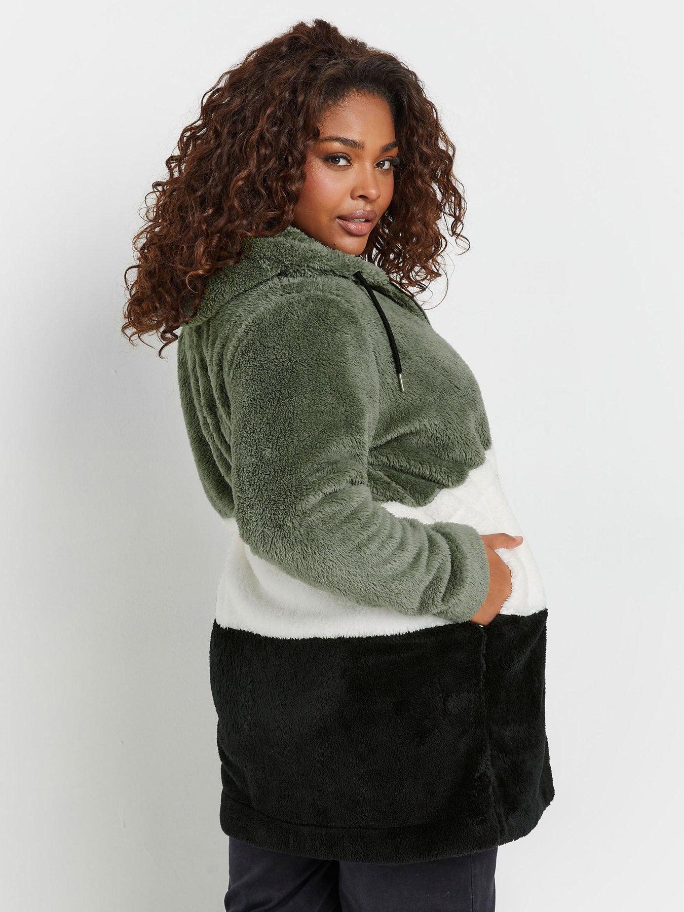 Image 2 of 4 of Yours Yours Curve Colour Block Jacket - Multi