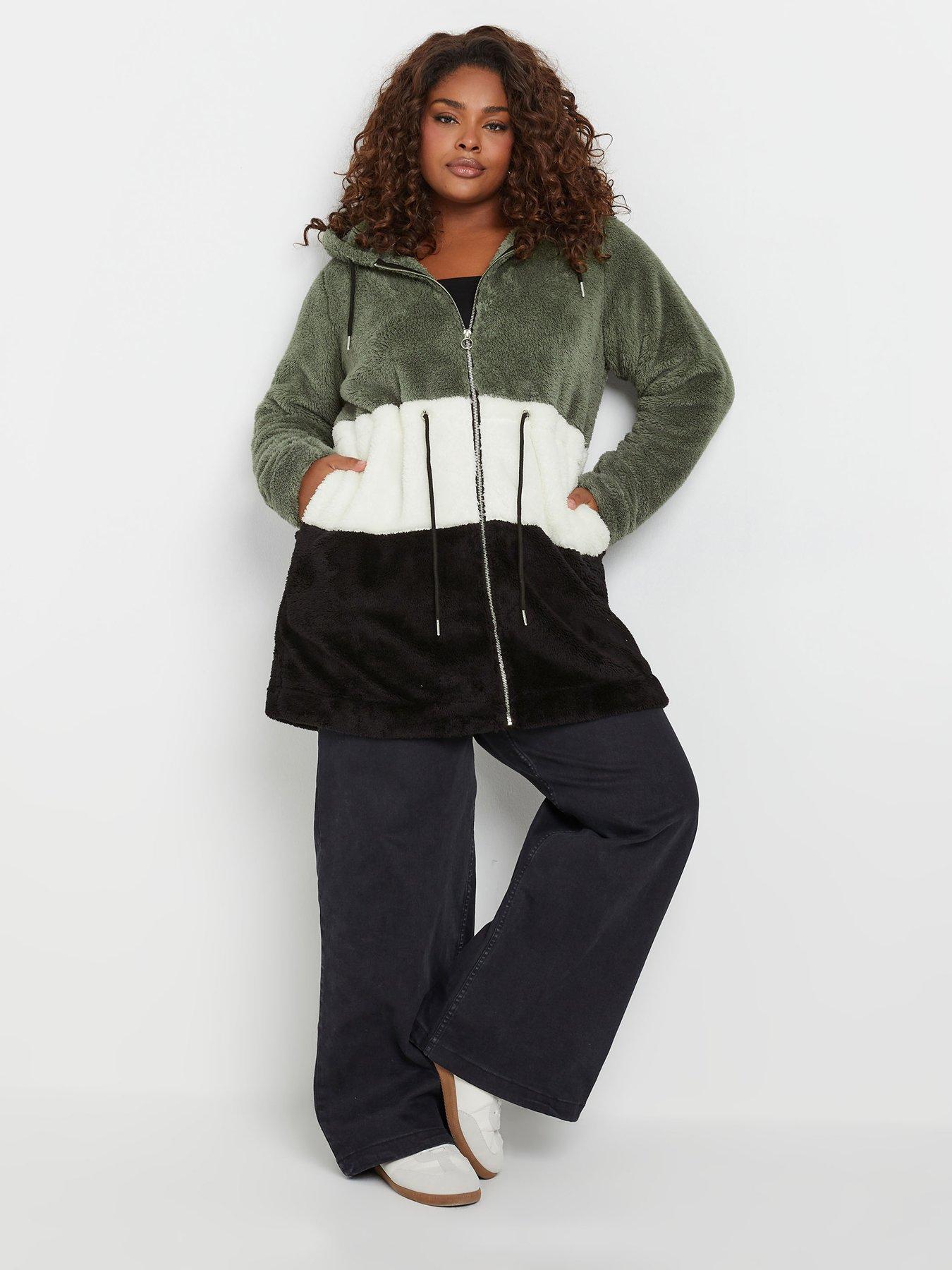 Image 3 of 4 of Yours Yours Curve Colour Block Jacket - Multi