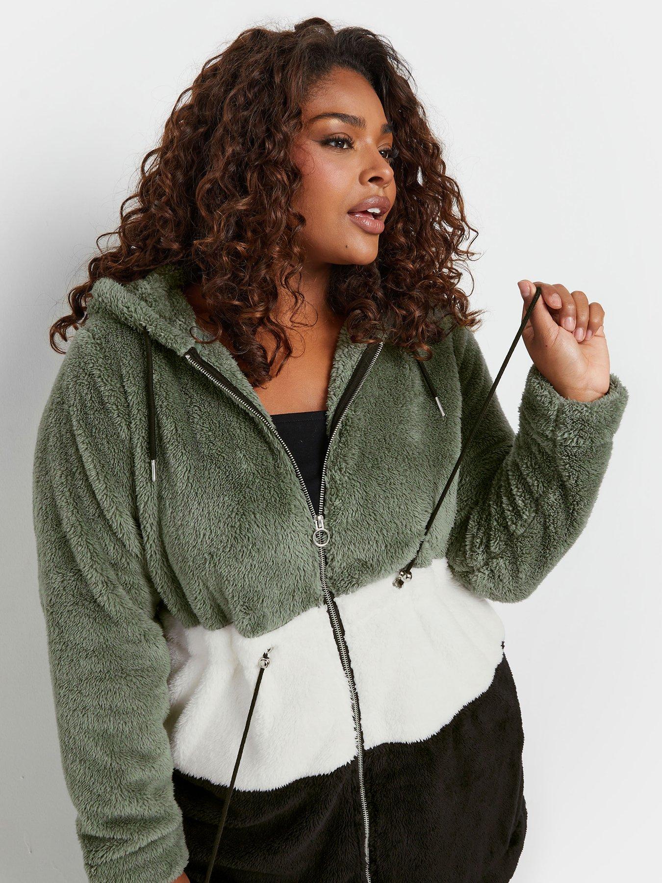 Image 4 of 4 of Yours Yours Curve Colour Block Jacket - Multi