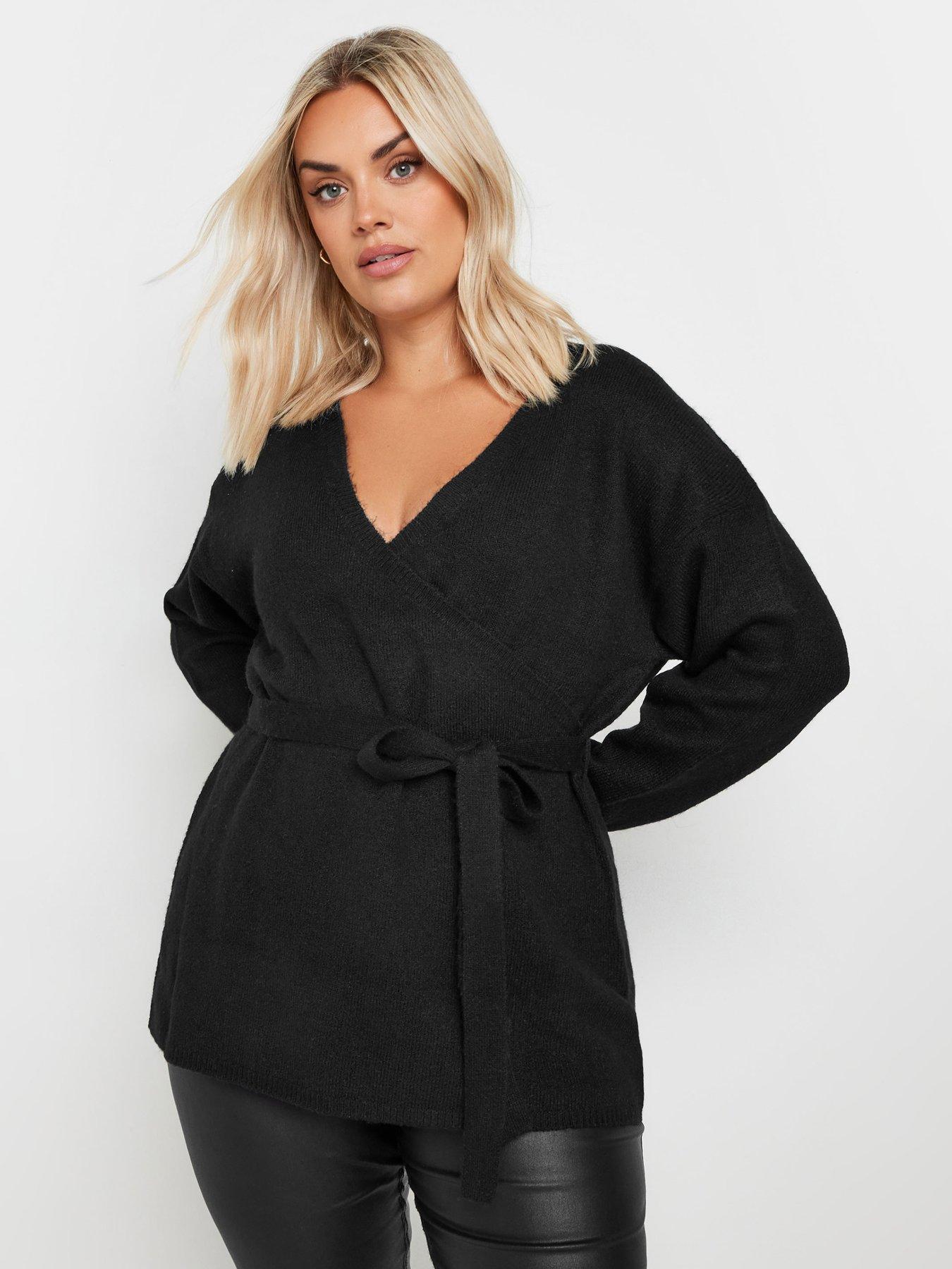 yours-curve-wrap-jumper-black