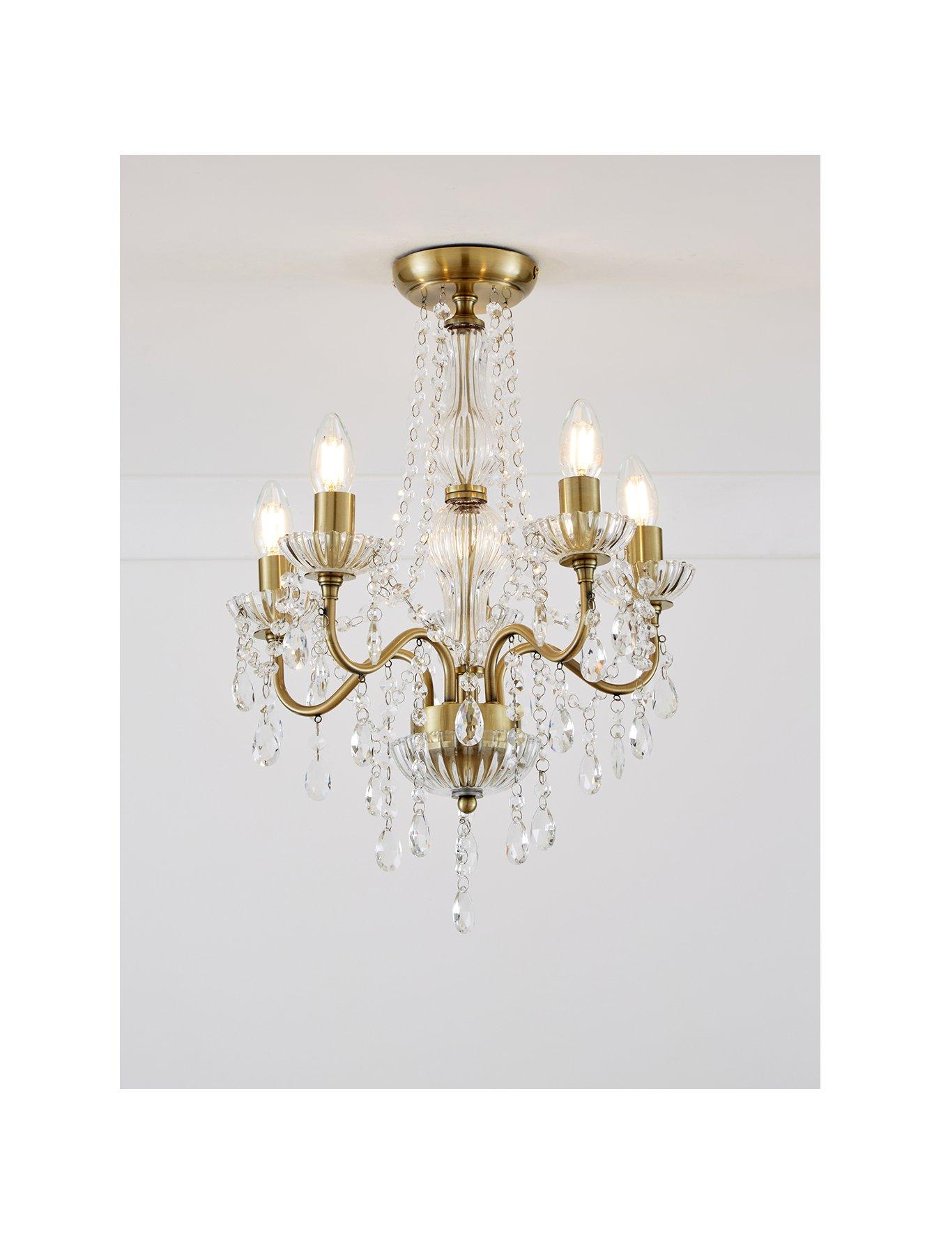 Image 2 of 6 of The Very Collection Alessandra Flush 5-Light Chandelier