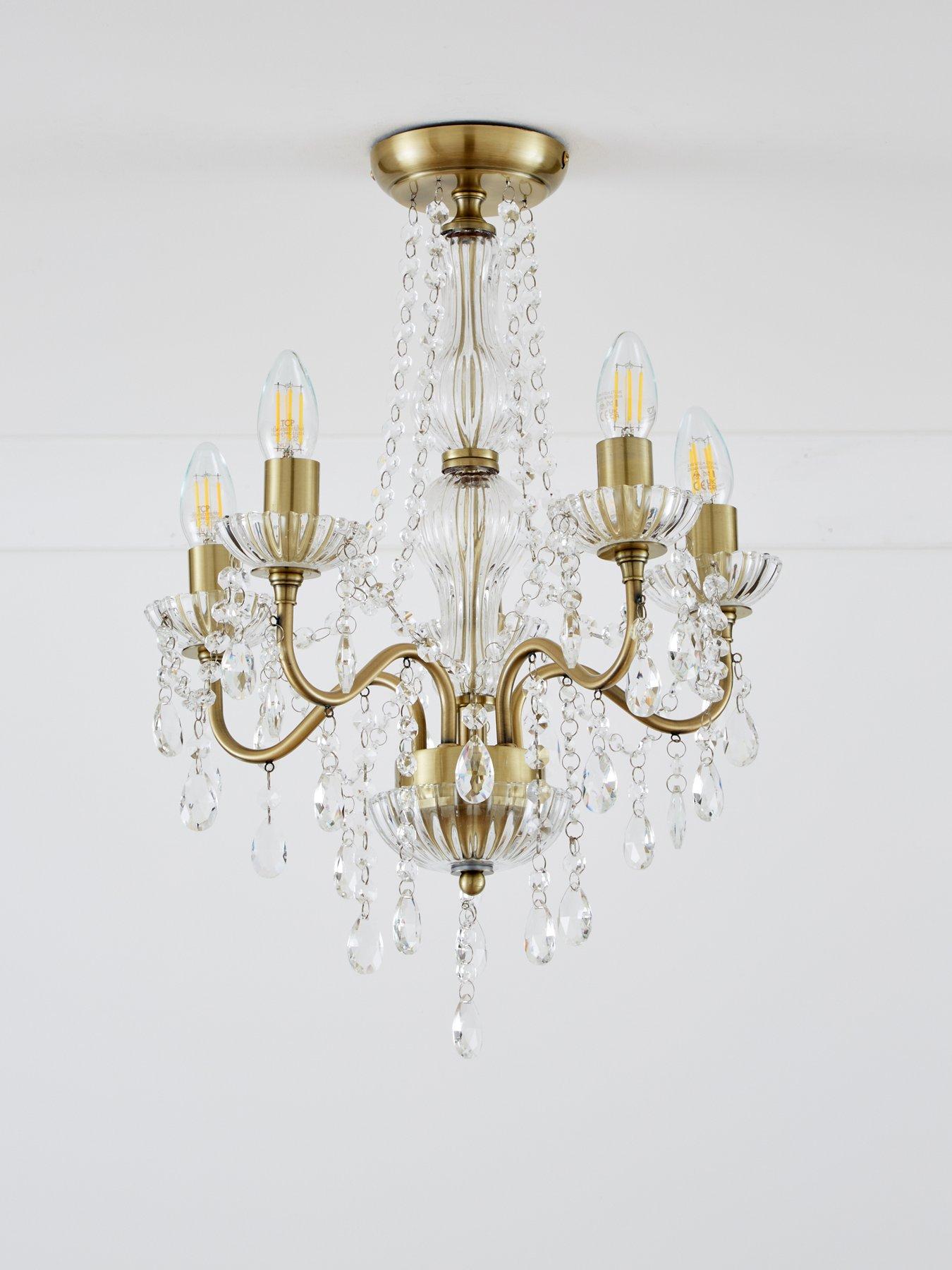 Image 3 of 6 of The Very Collection Alessandra Flush 5-Light Chandelier