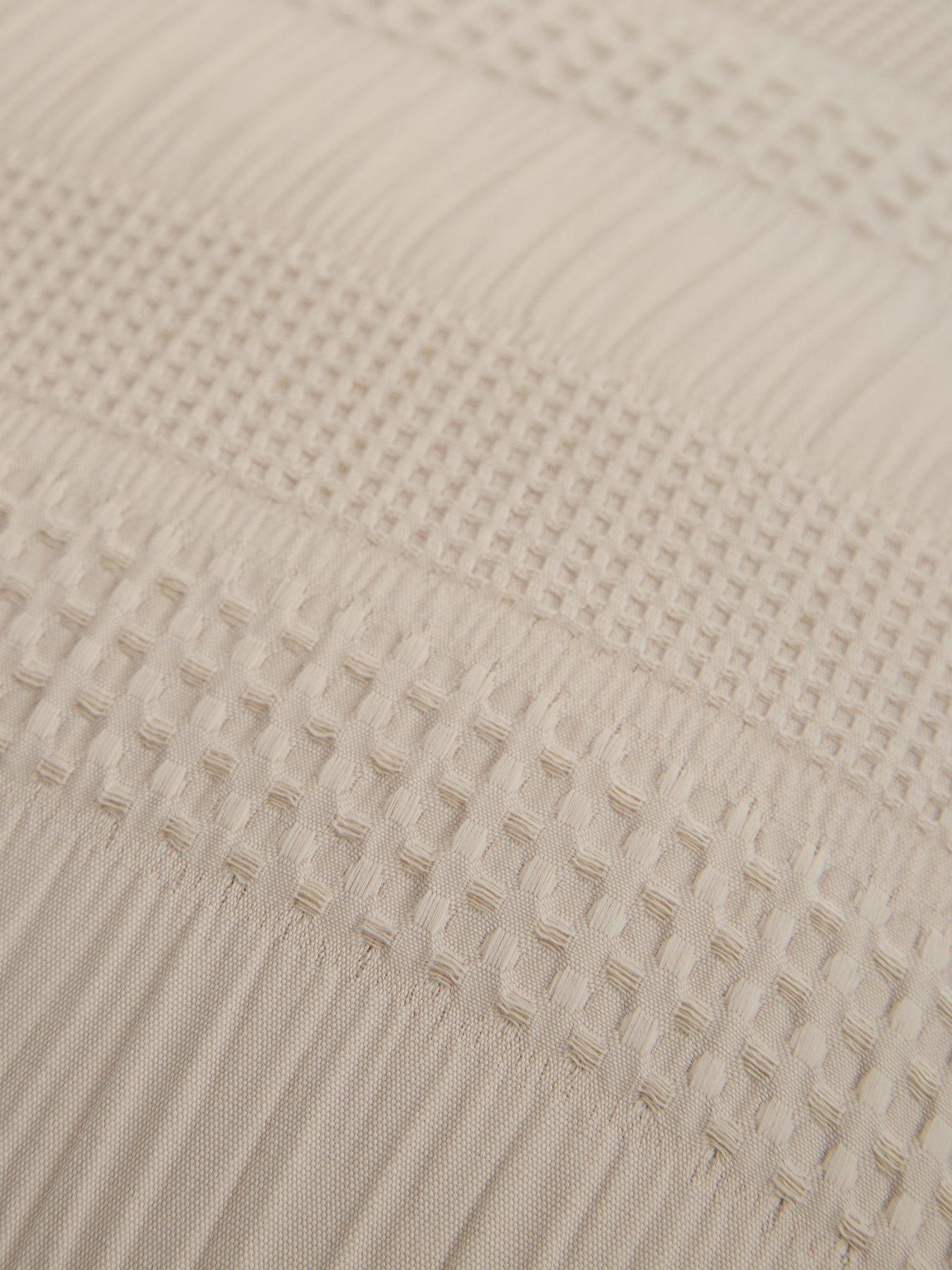 Image 4 of 5 of The Very Collection Dalston Waffle Seersucker Stripe Duvet Cover Set