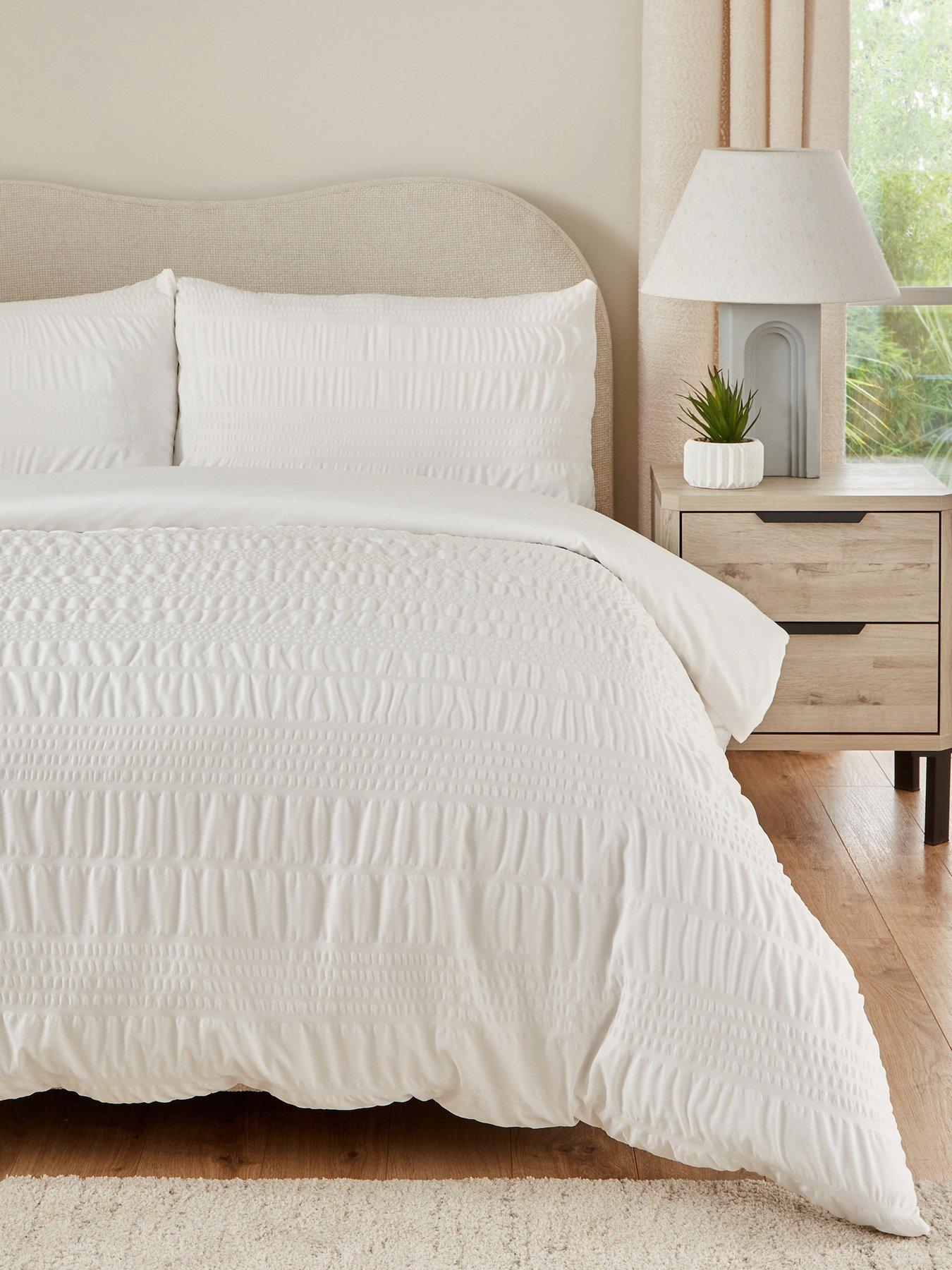 Image 1 of 5 of The Very Collection Athena Super Soft Seersucker Duvet Cover Set