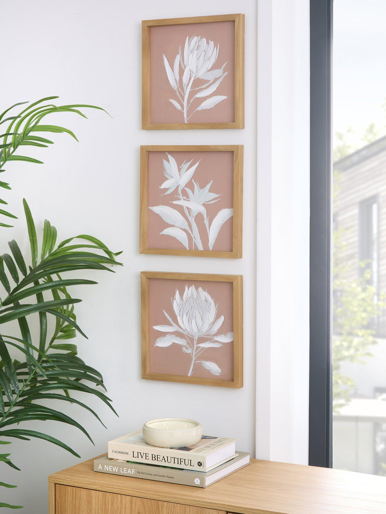 undefined Floral Set of 3 Capped Canvases