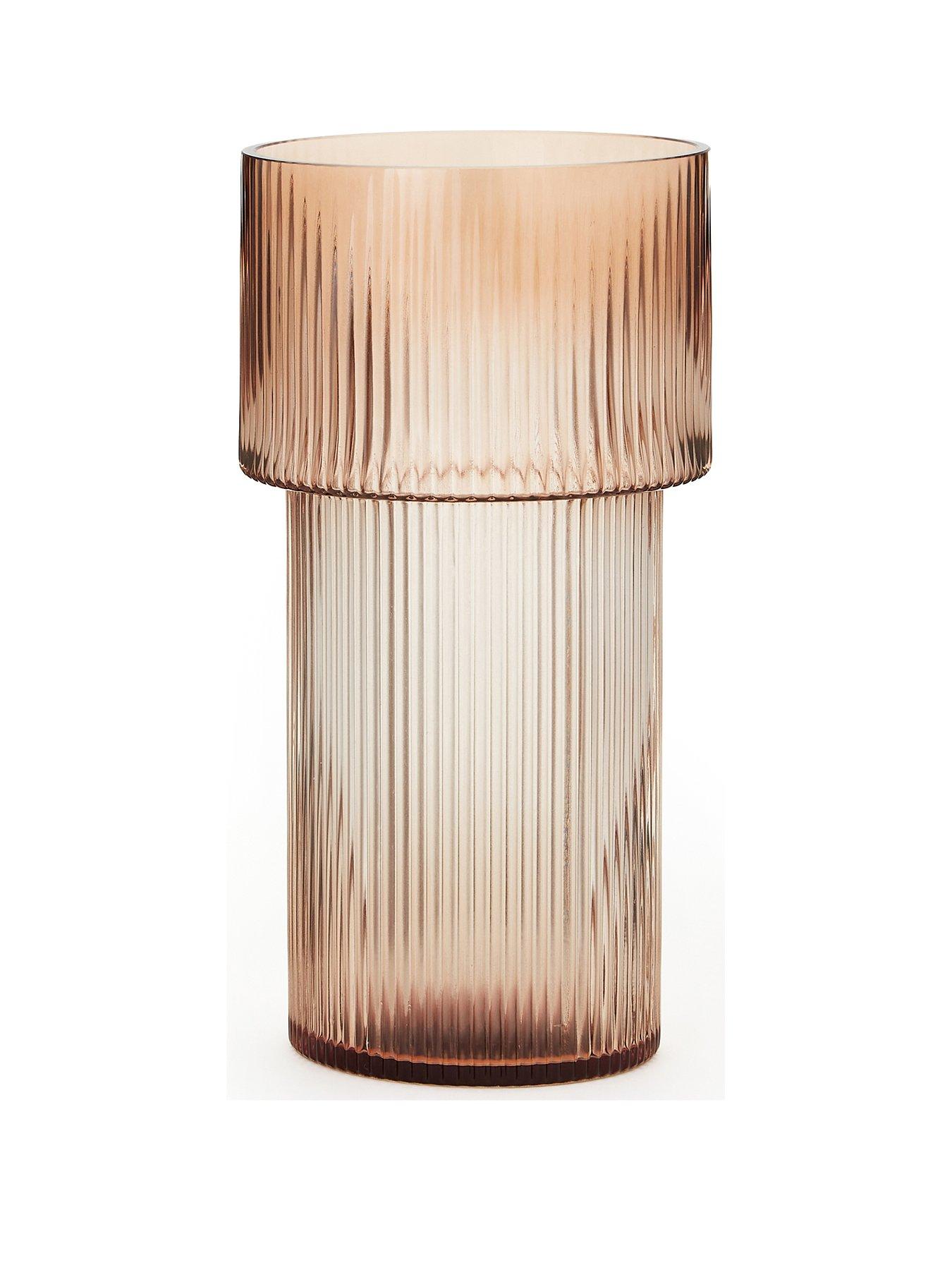 Image 2 of 4 of The Very Collection Light Smoked Ribbed Vase