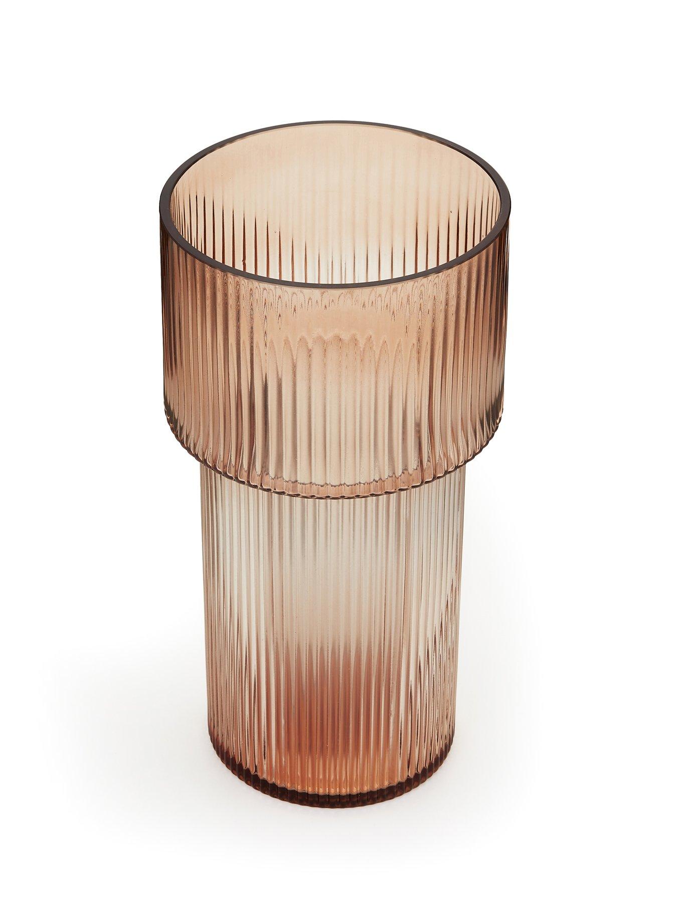 Image 3 of 4 of The Very Collection Light Smoked Ribbed Vase