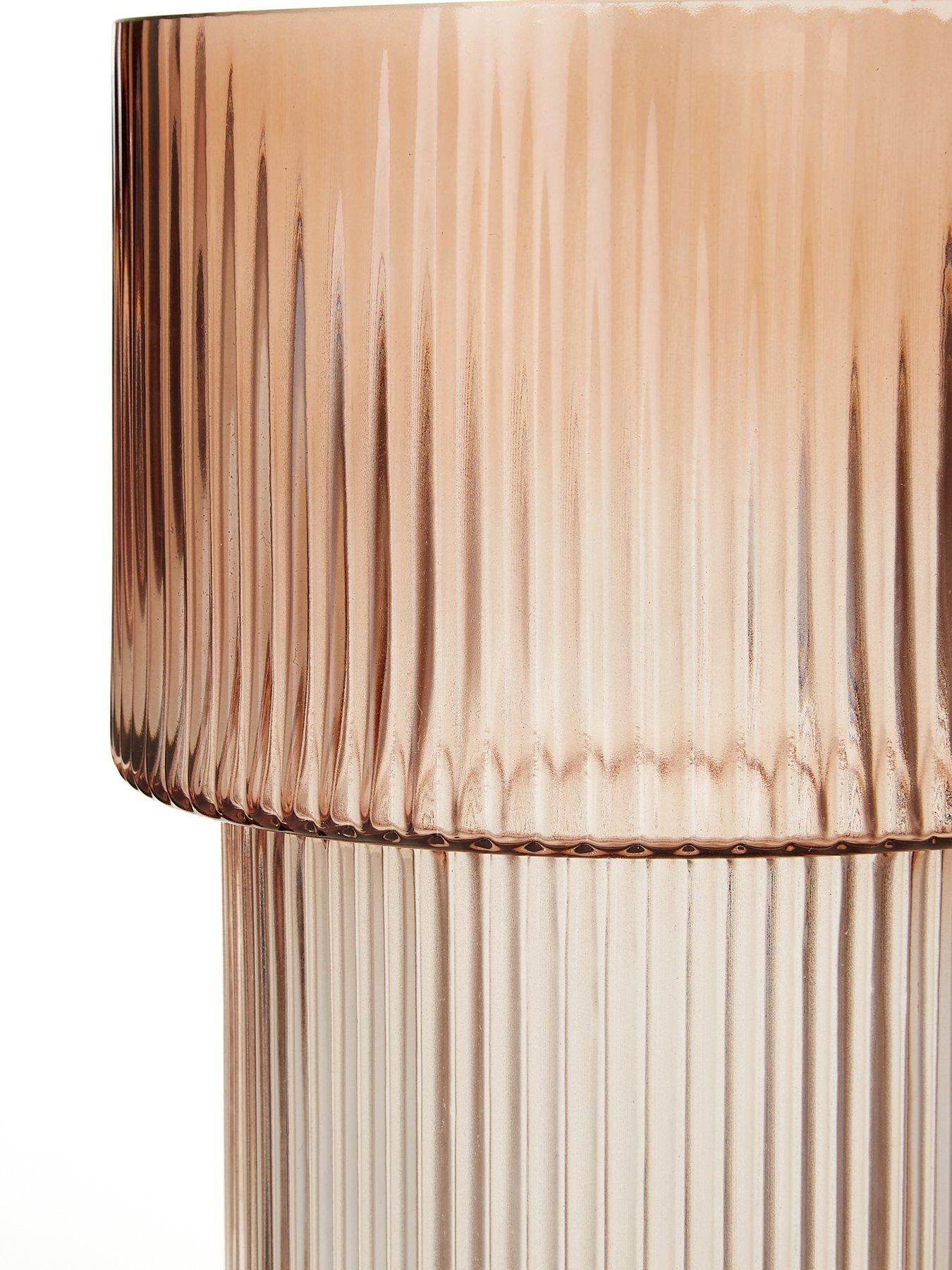 Image 4 of 4 of The Very Collection Light Smoked Ribbed Vase