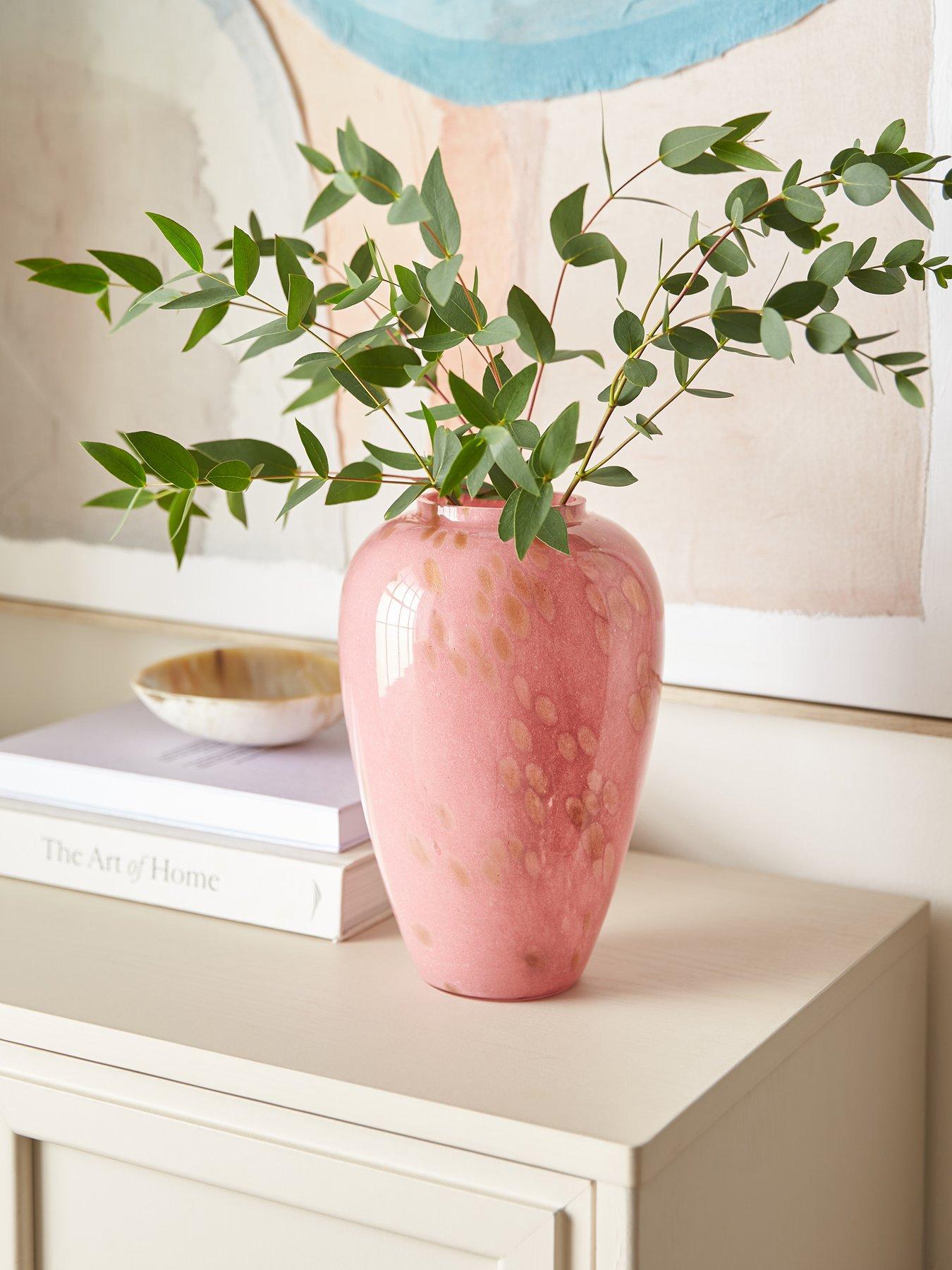 Image 1 of 4 of The Very Collection Pink Flake Glass&nbsp;Vase