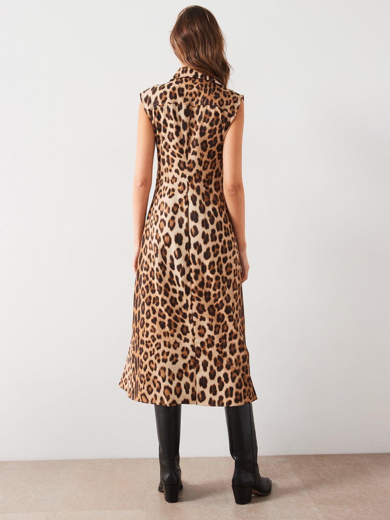 mango-leopard-print-shirt-mini-dress-brownstillFront