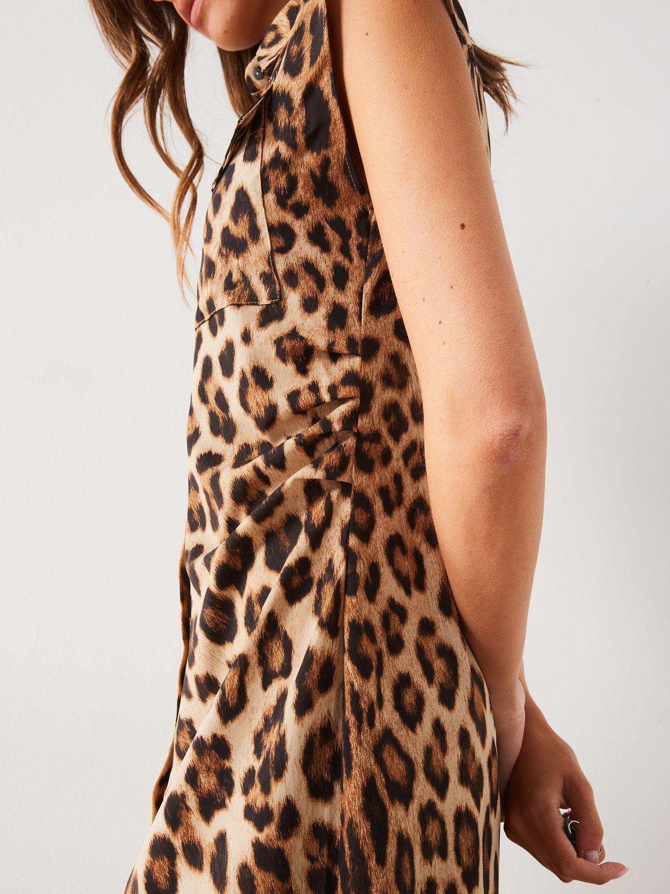 mango leopard print shirt dress Leopard-print shirt dress