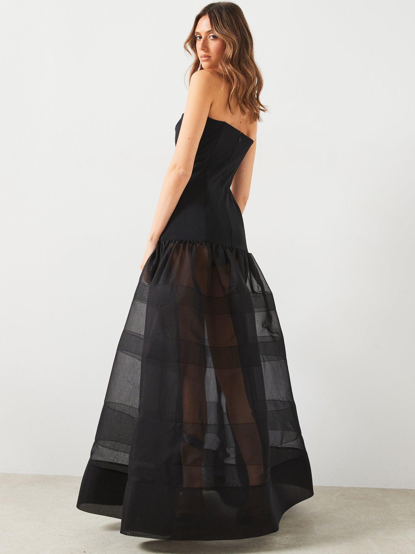 mango-premium-corset-dress-with-semi-transparent-skirt-blackstillFront