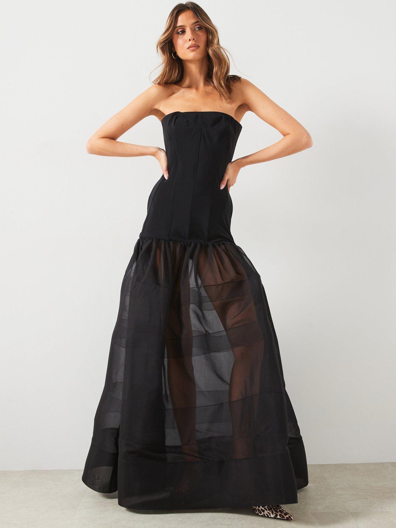 mango-premium-corset-dress-with-semi-transparent-skirt-blackback