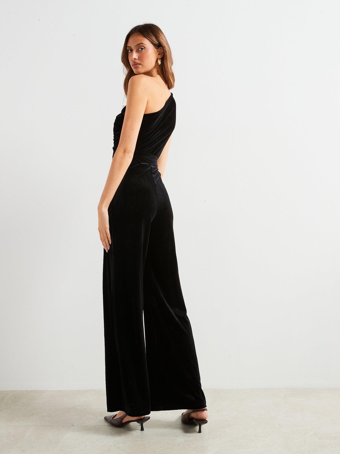 mango-one-shoulder-velvet-jumpsuit-blackstillFront