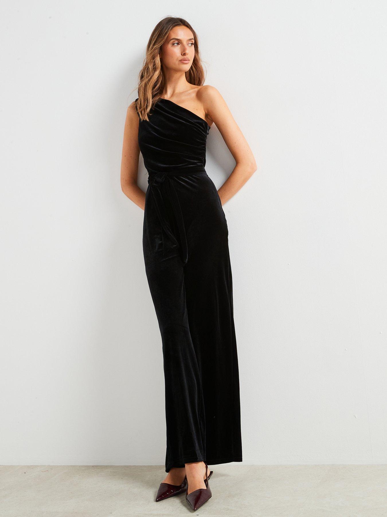 mango-one-shoulder-velvet-jumpsuit-blackback