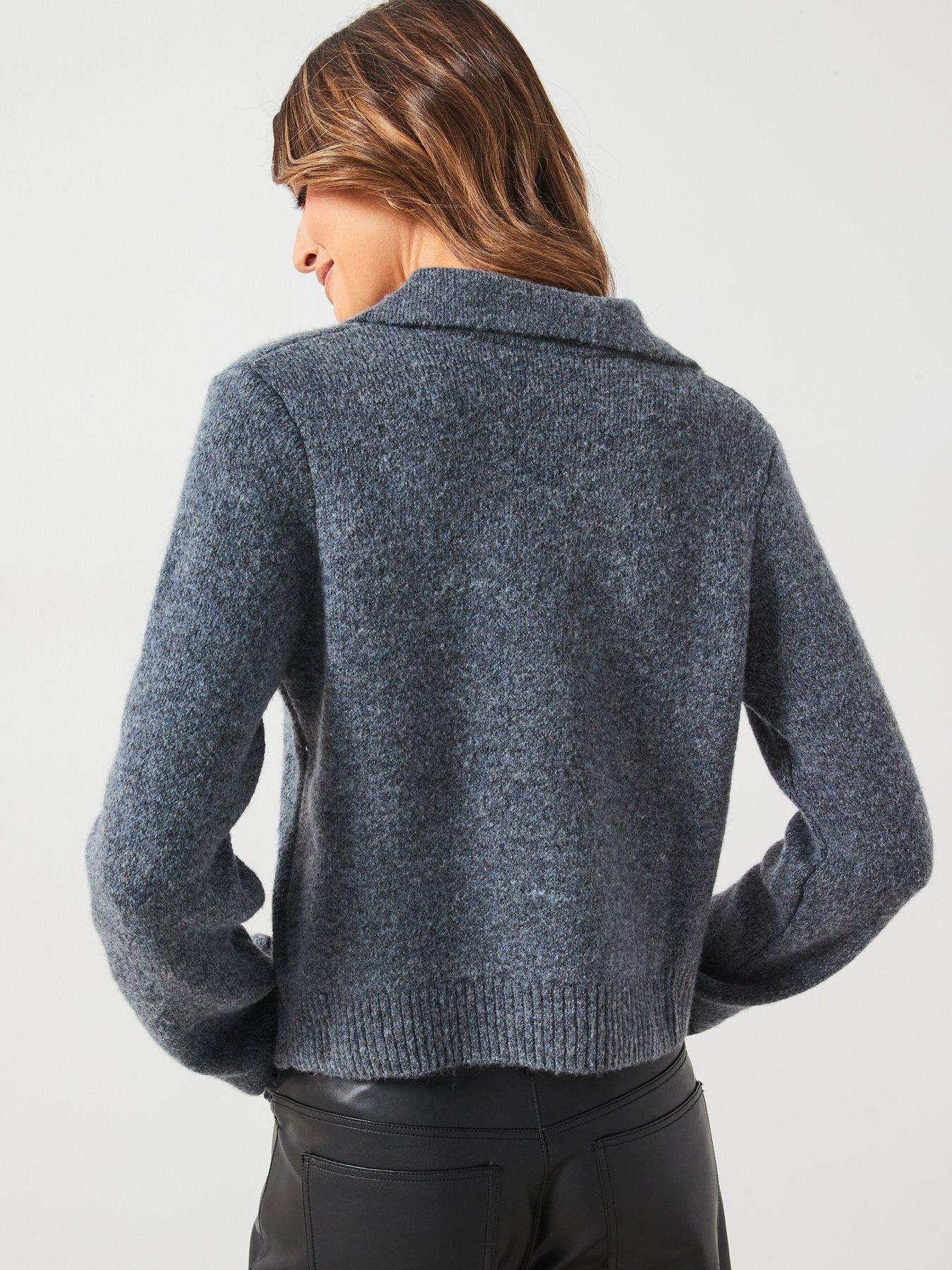 mango-double-breasted-knitted-jacket-greystillFront