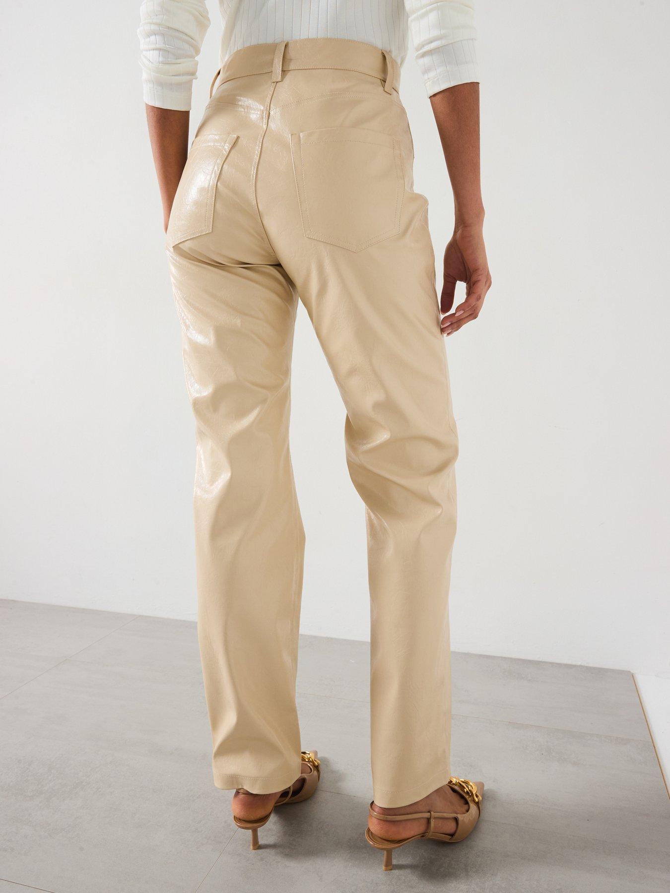 boss-pu-relaxed-fit-trousers-beigestillFront