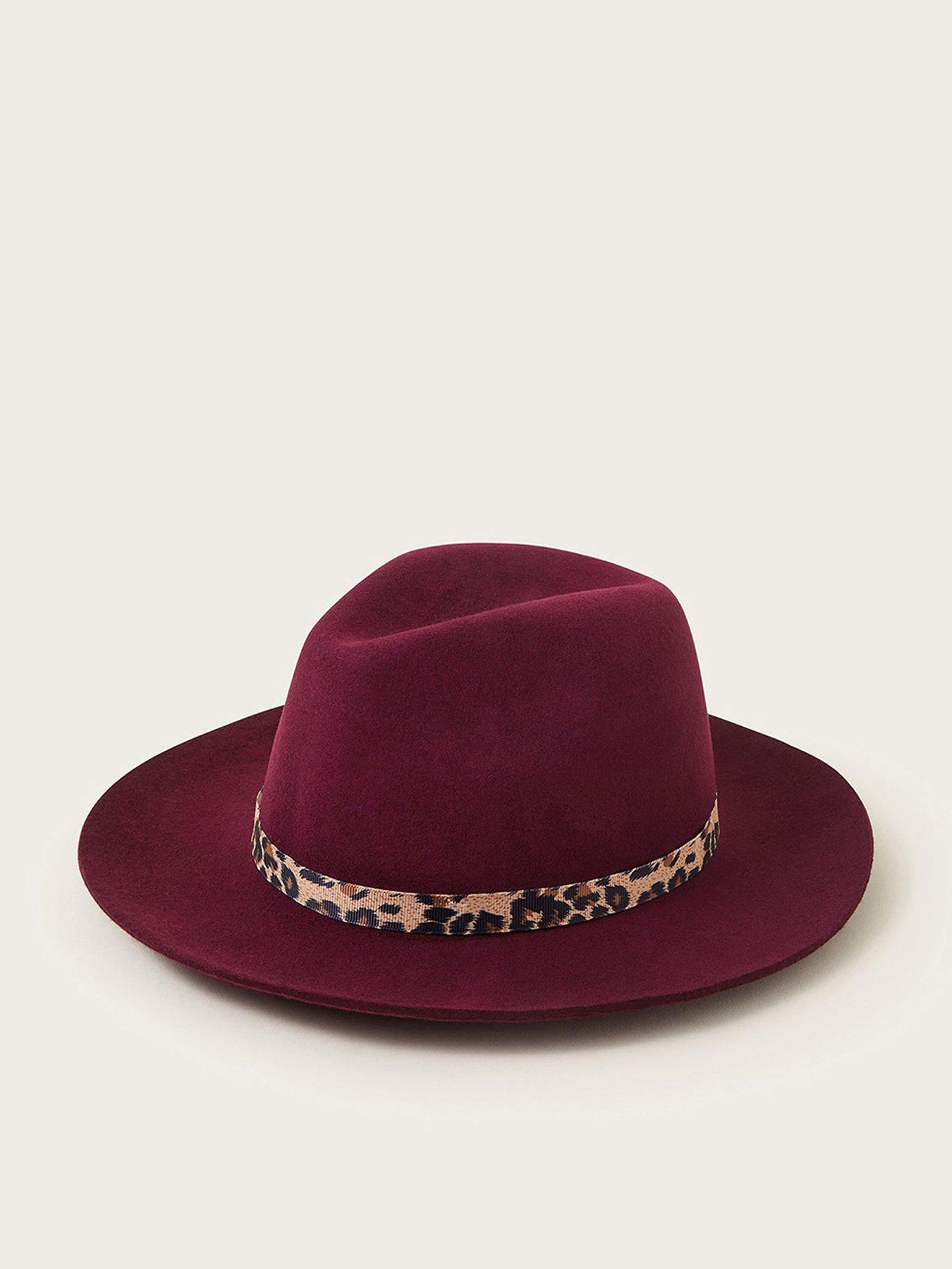 monsoon-wool-fedora-hat-burgundyfront