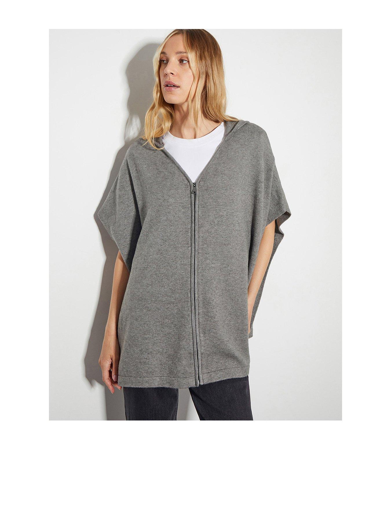 monsoon-zip-through-hooded-poncho-grey