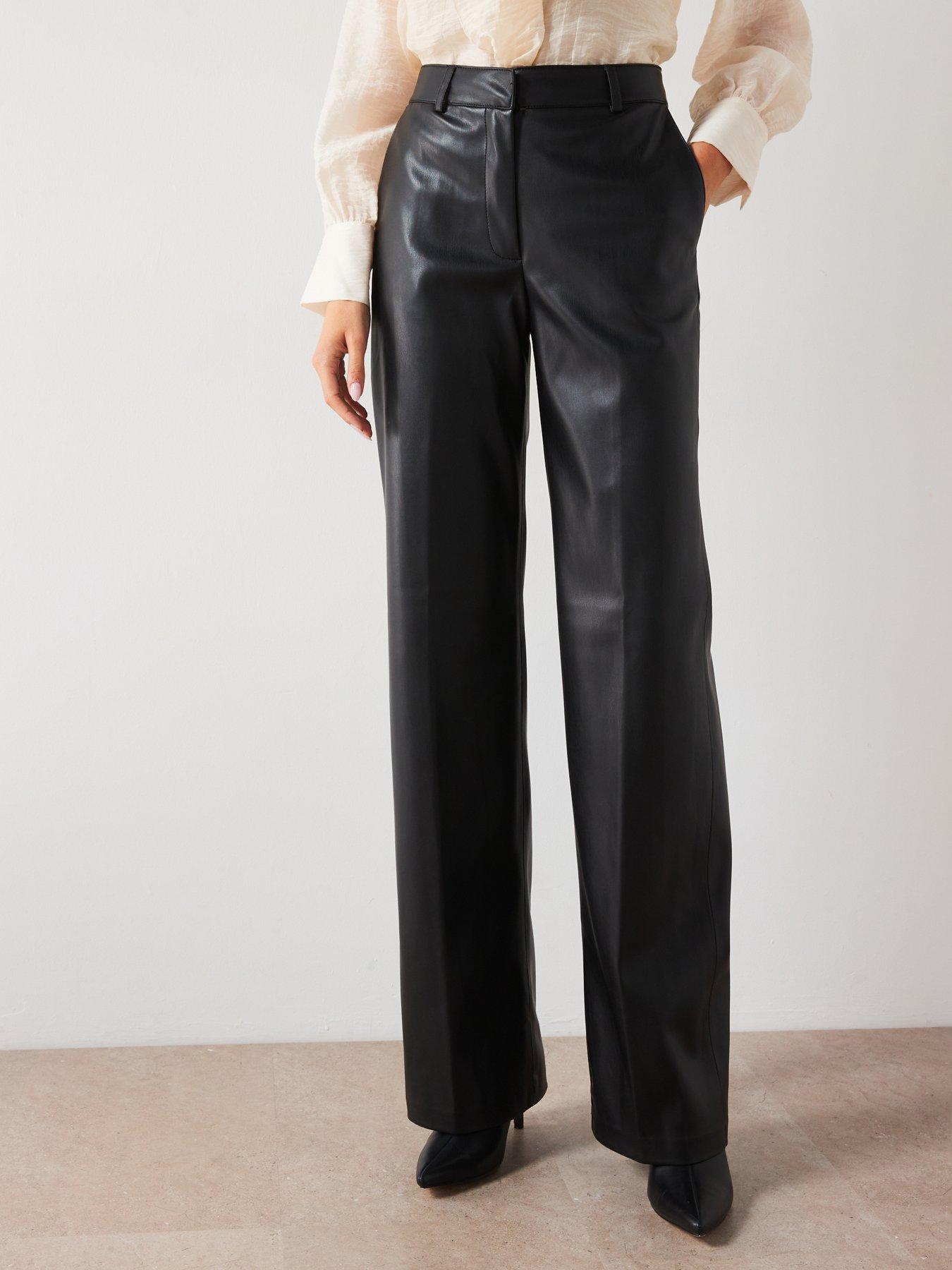 mango-leather-effect-straight-trousers