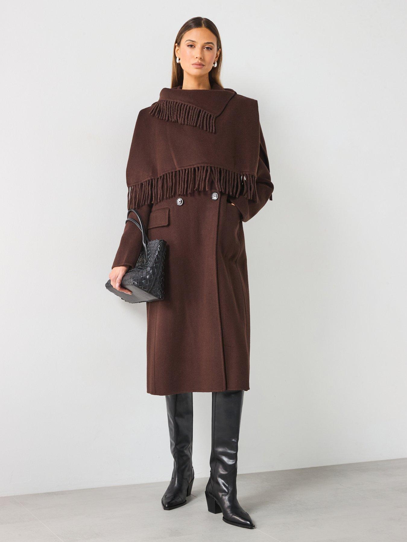 mango-double-breasted-scarf-coat-brown