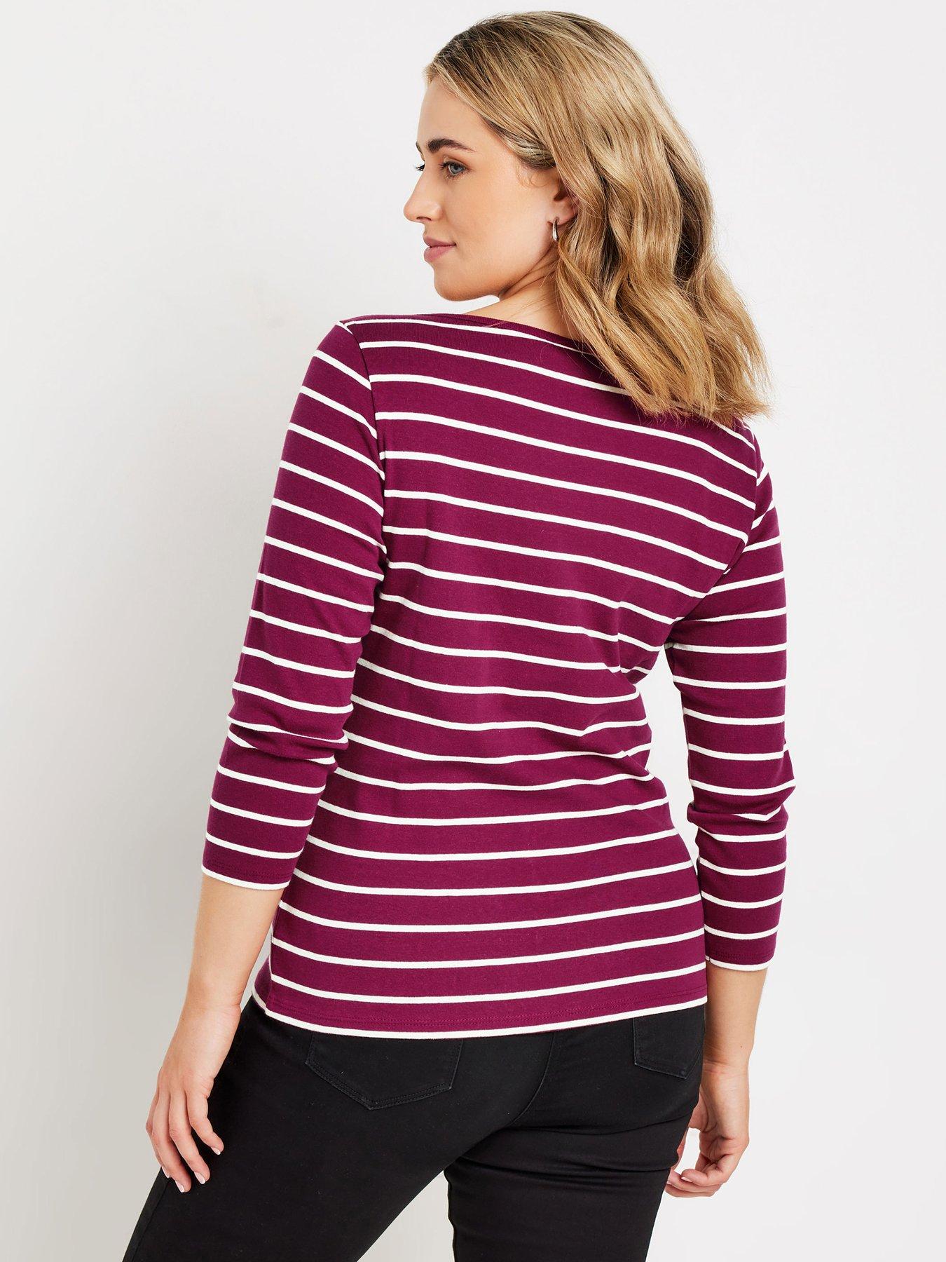 mco-stripe-34-sleeve-slash-neck-topstillFront